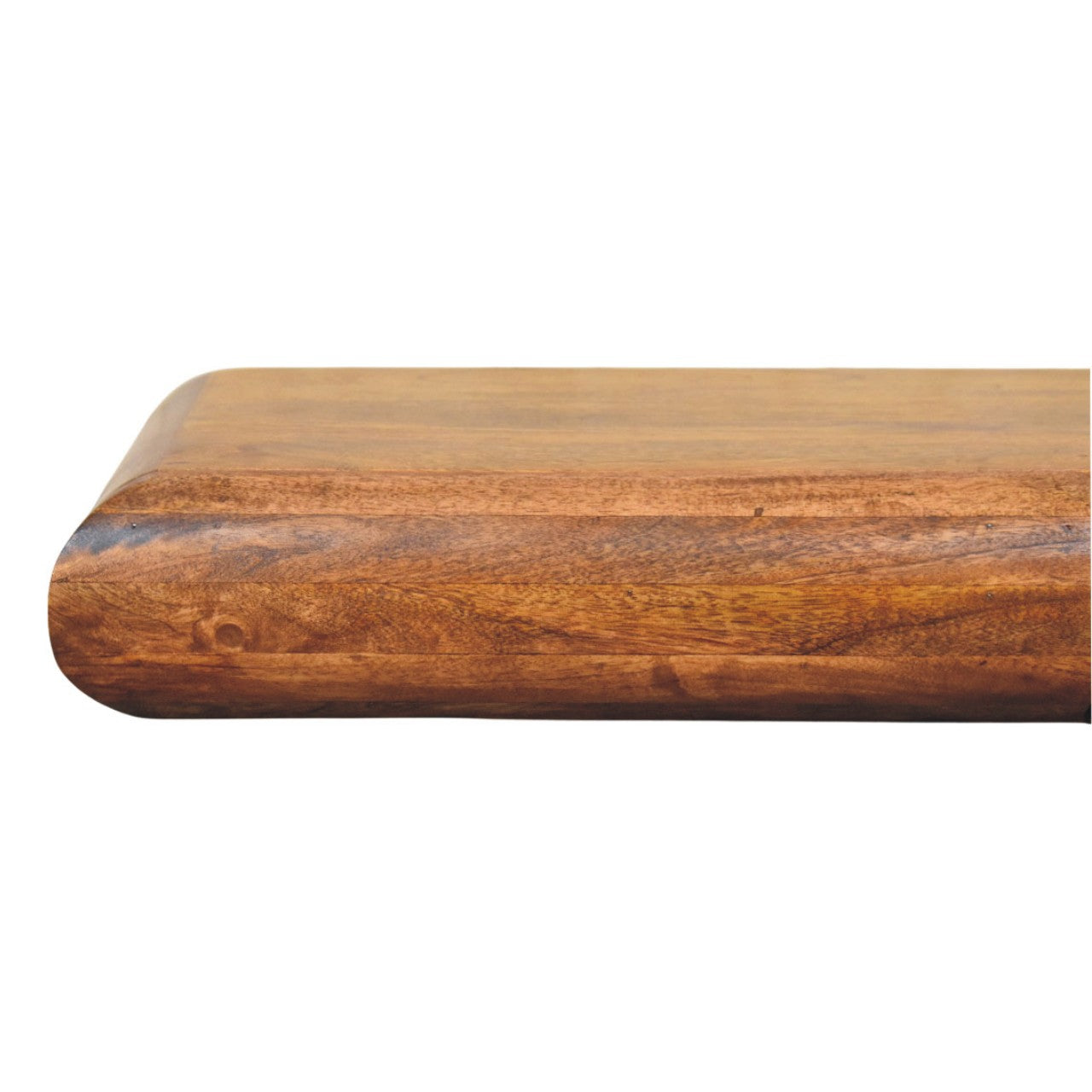 Solis Wall-Mounted Console - Solid Mango Wood Amber Oak finish