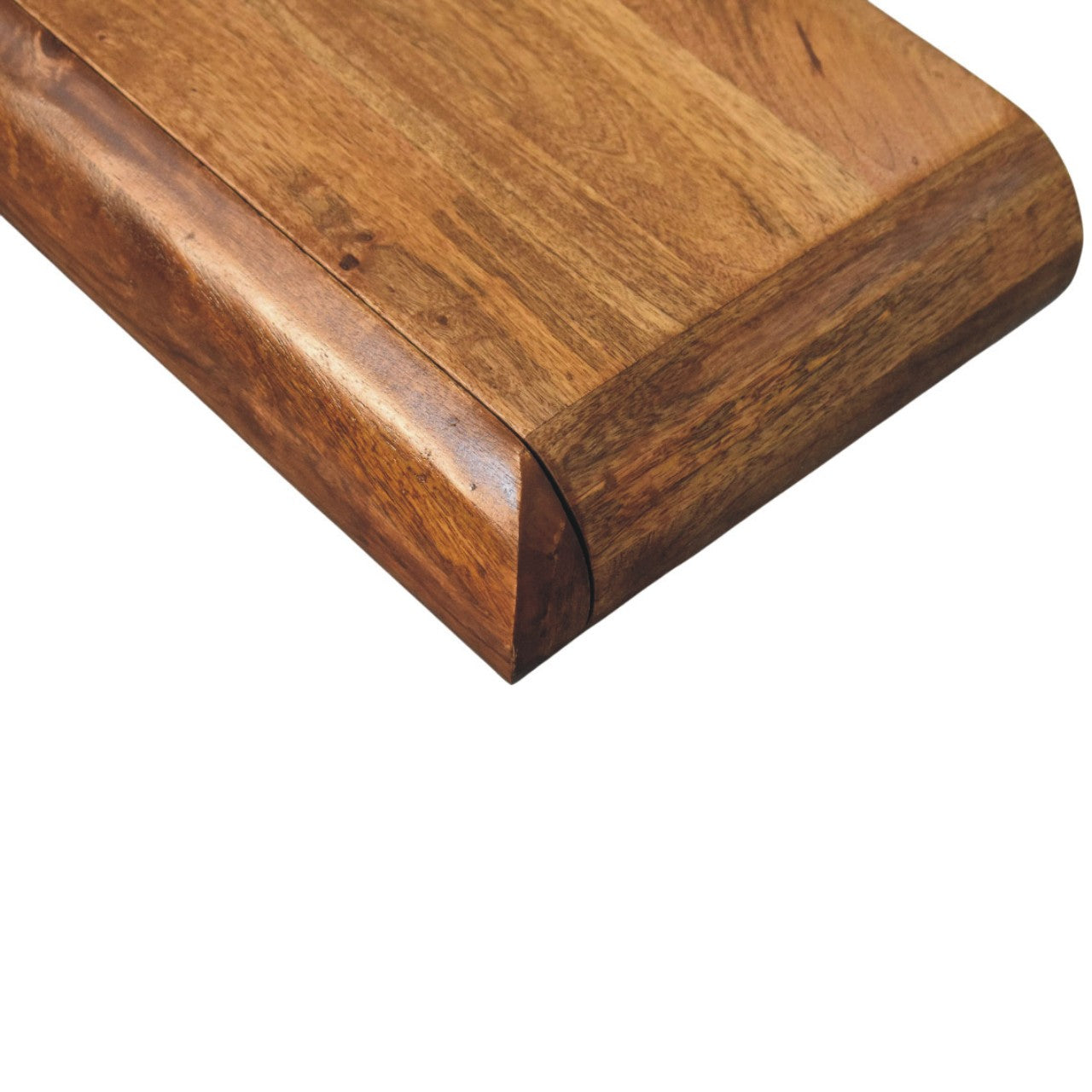 Solis Wall-Mounted Console - Solid Mango Wood Amber Oak finish