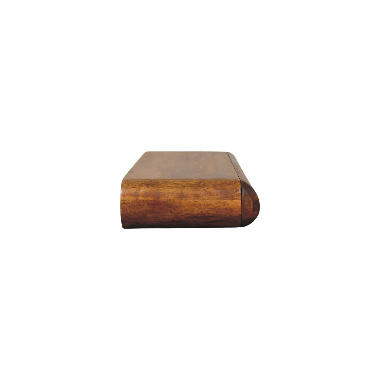 Solis Wall-Mounted Console - Solid Mango Wood Amber Oak finish