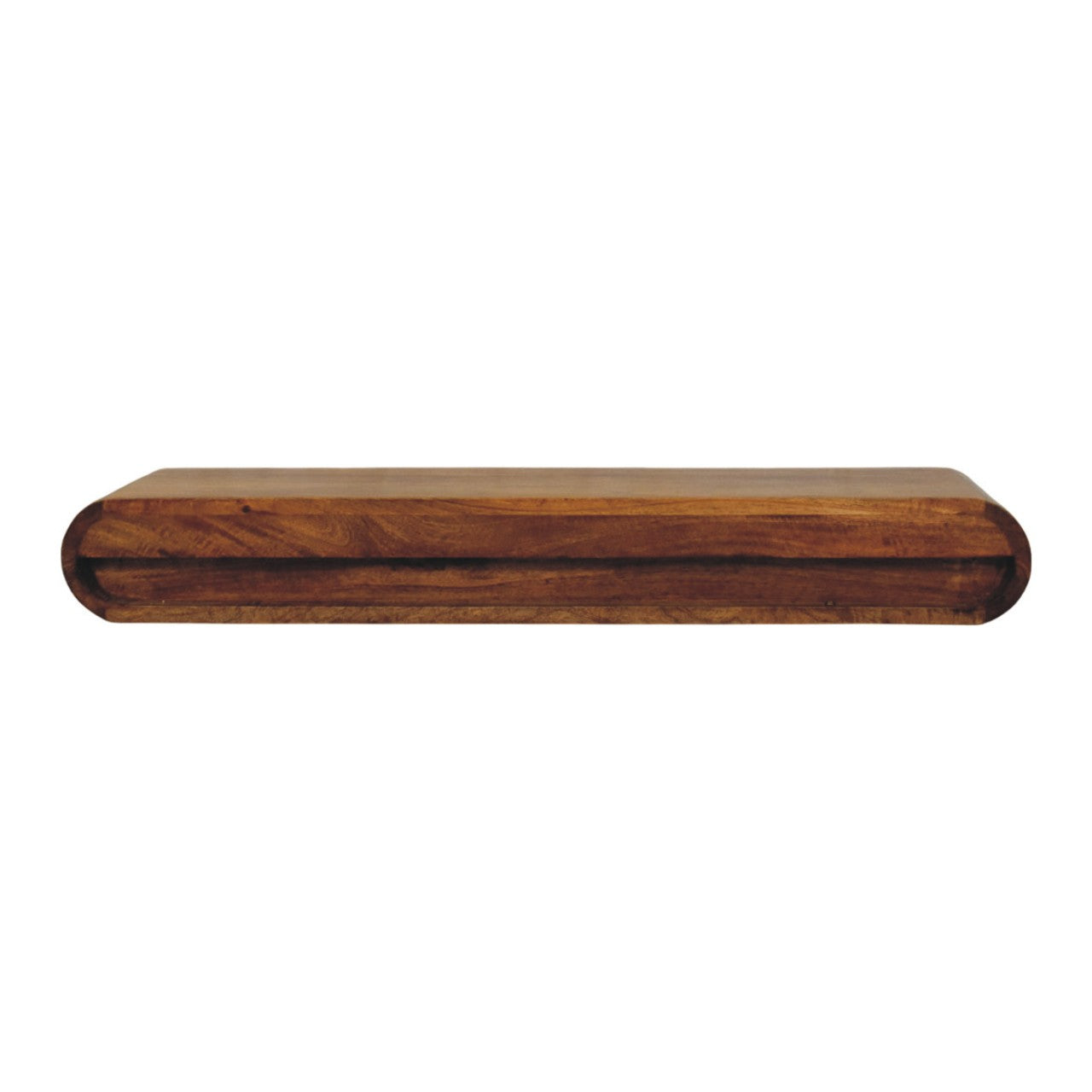 Solis Wall-Mounted Console - Solid Mango Wood Amber Oak finish