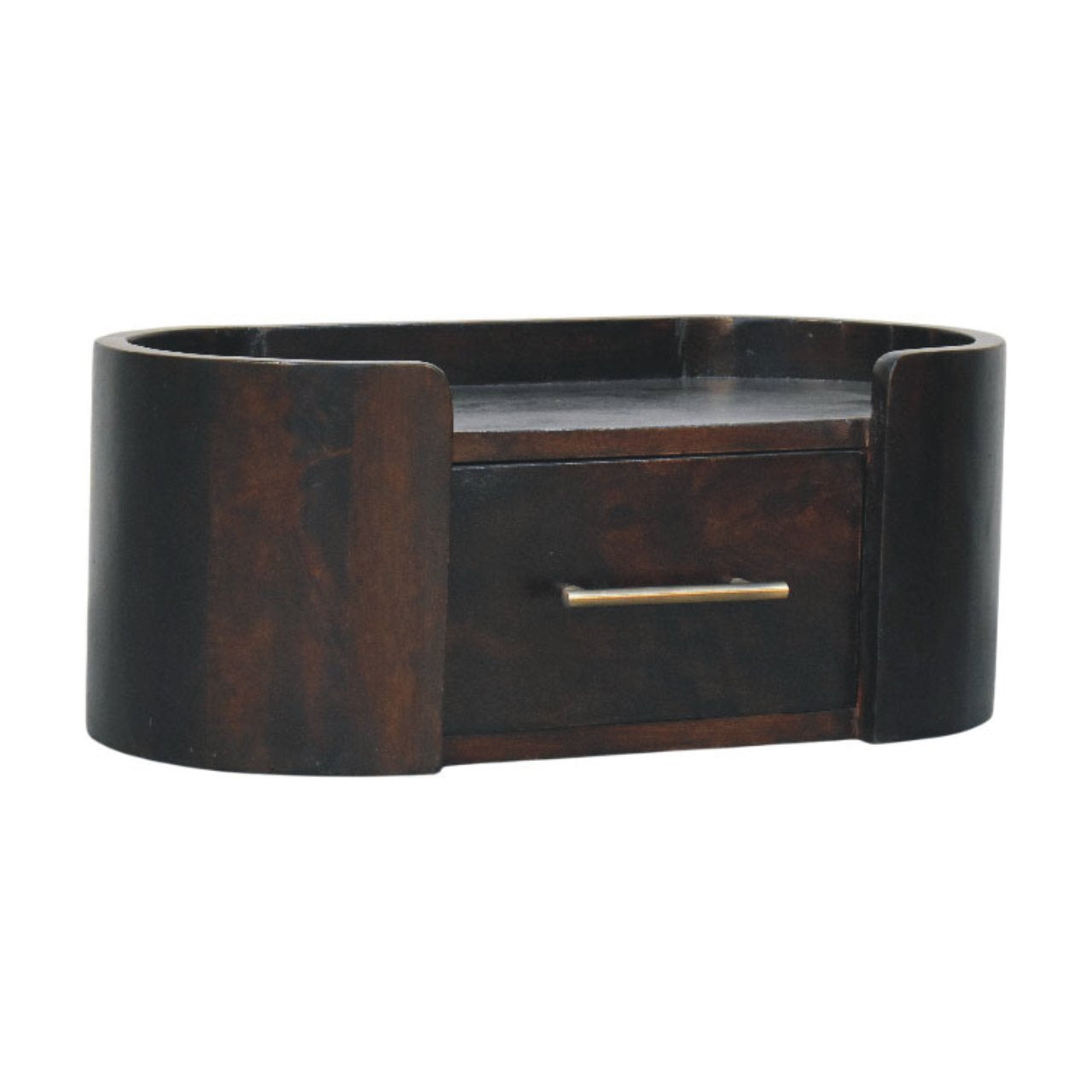 Valencia Wall-Mounted Bedside Table - Solid Mango Wood Mocha