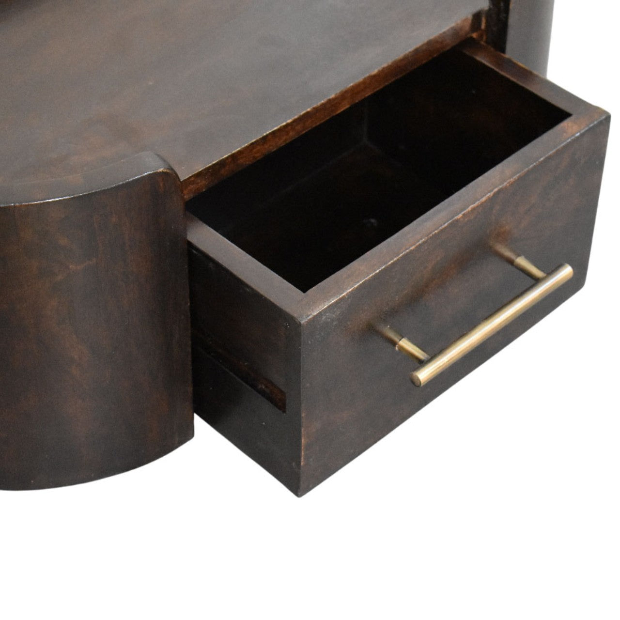Valencia Wall-Mounted Bedside Table - Solid Mango Wood Mocha