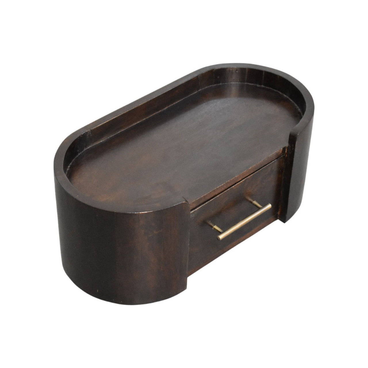Valencia Wall-Mounted Bedside Table - Solid Mango Wood Mocha