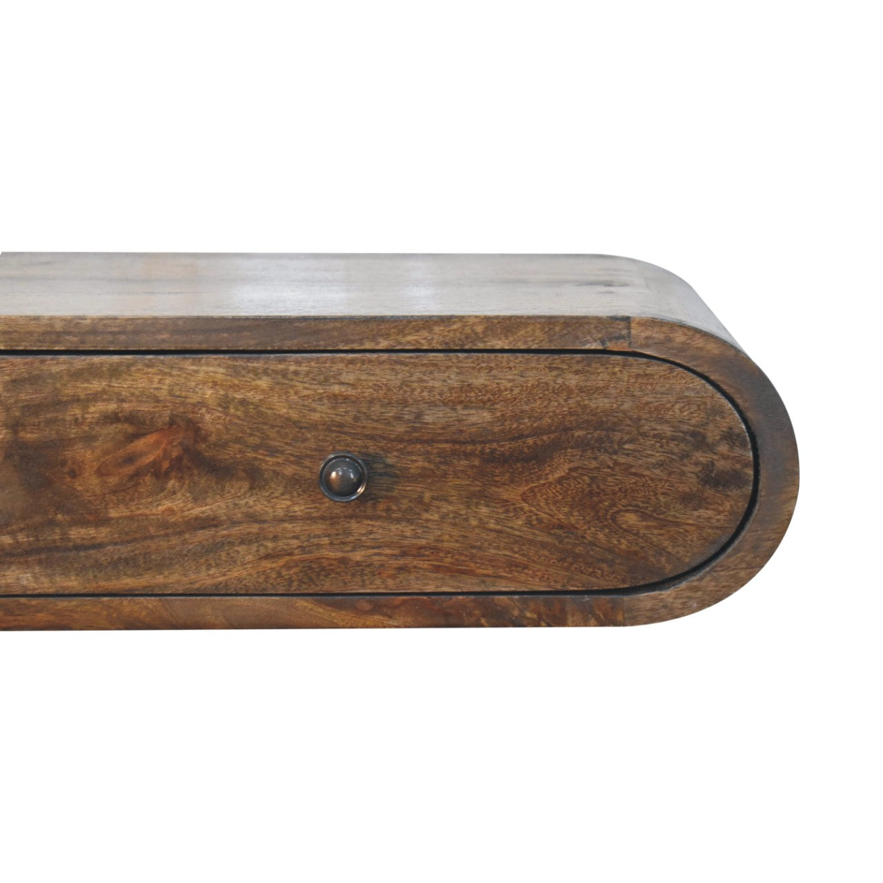 Contour Floating Wall Console - Solid Mango Wood Classic Grey