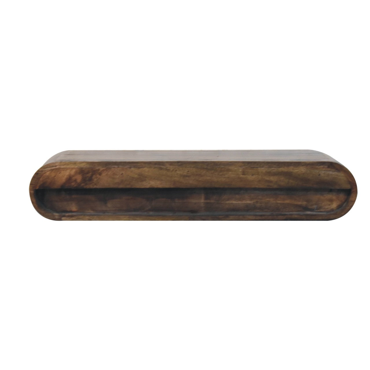 Contour Floating Wall Console - Solid Mango Wood Classic Grey