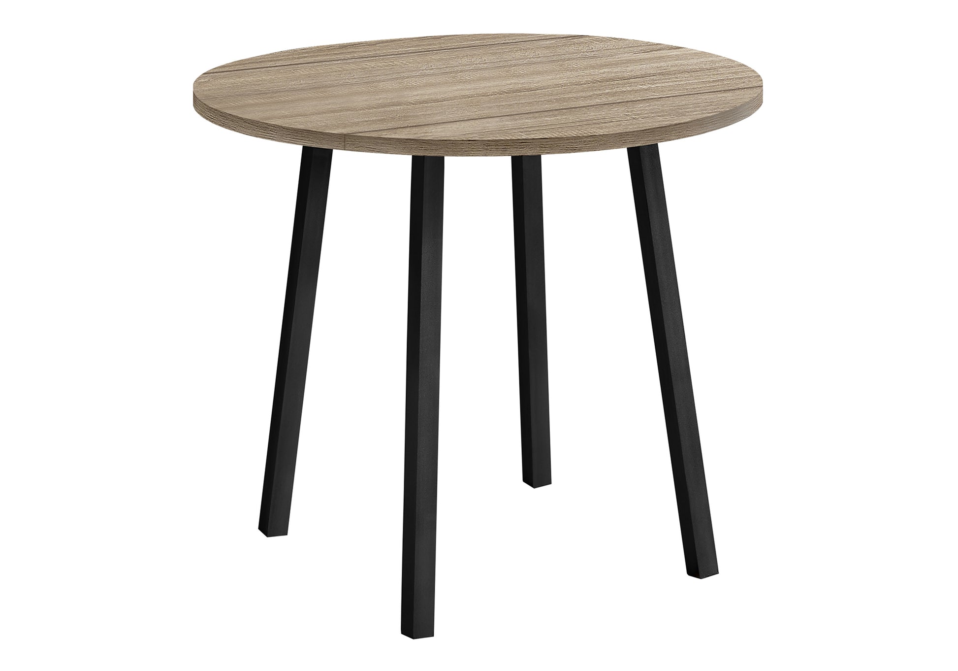 Dining Set - 3pcs Set / Dark Taupe Top / Black Metal-Dining Sets-DECOROLALA