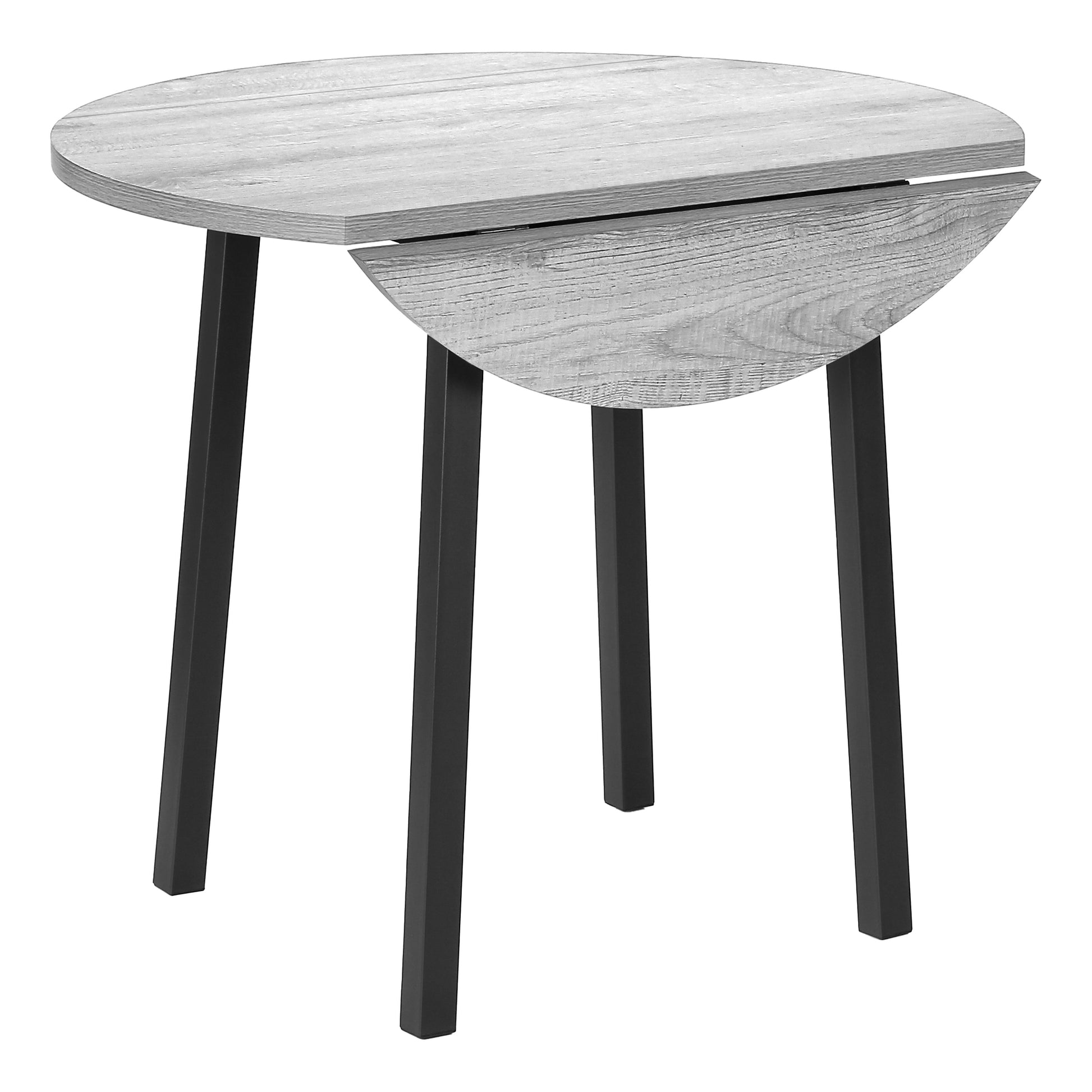 Dining Set - 3pcs Set / Dark Taupe Top / Black Metal-Dining Sets-DECOROLALA