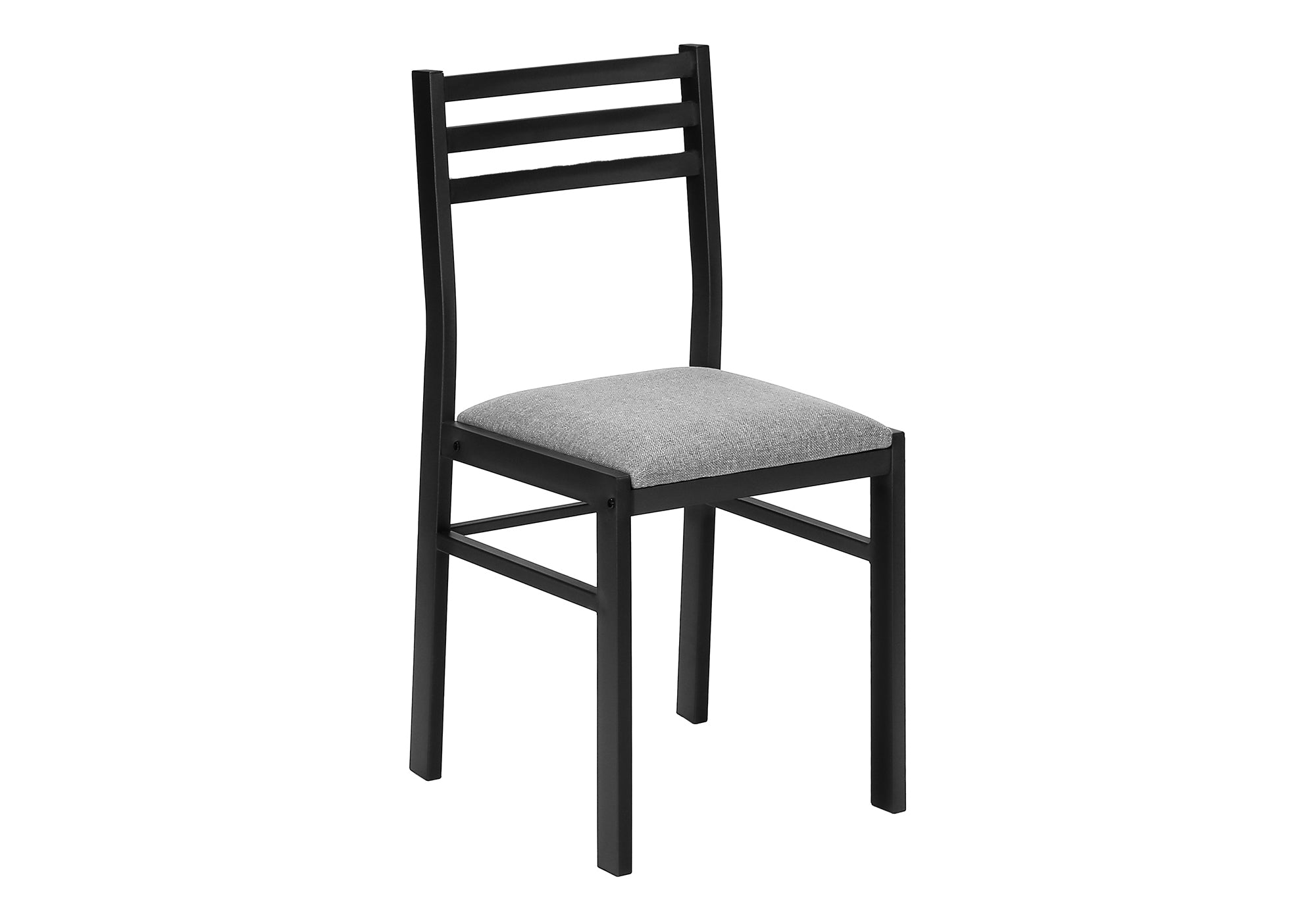 Dining Set - 3pcs Set / Dark Taupe Top / Black Metal-Dining Sets-DECOROLALA