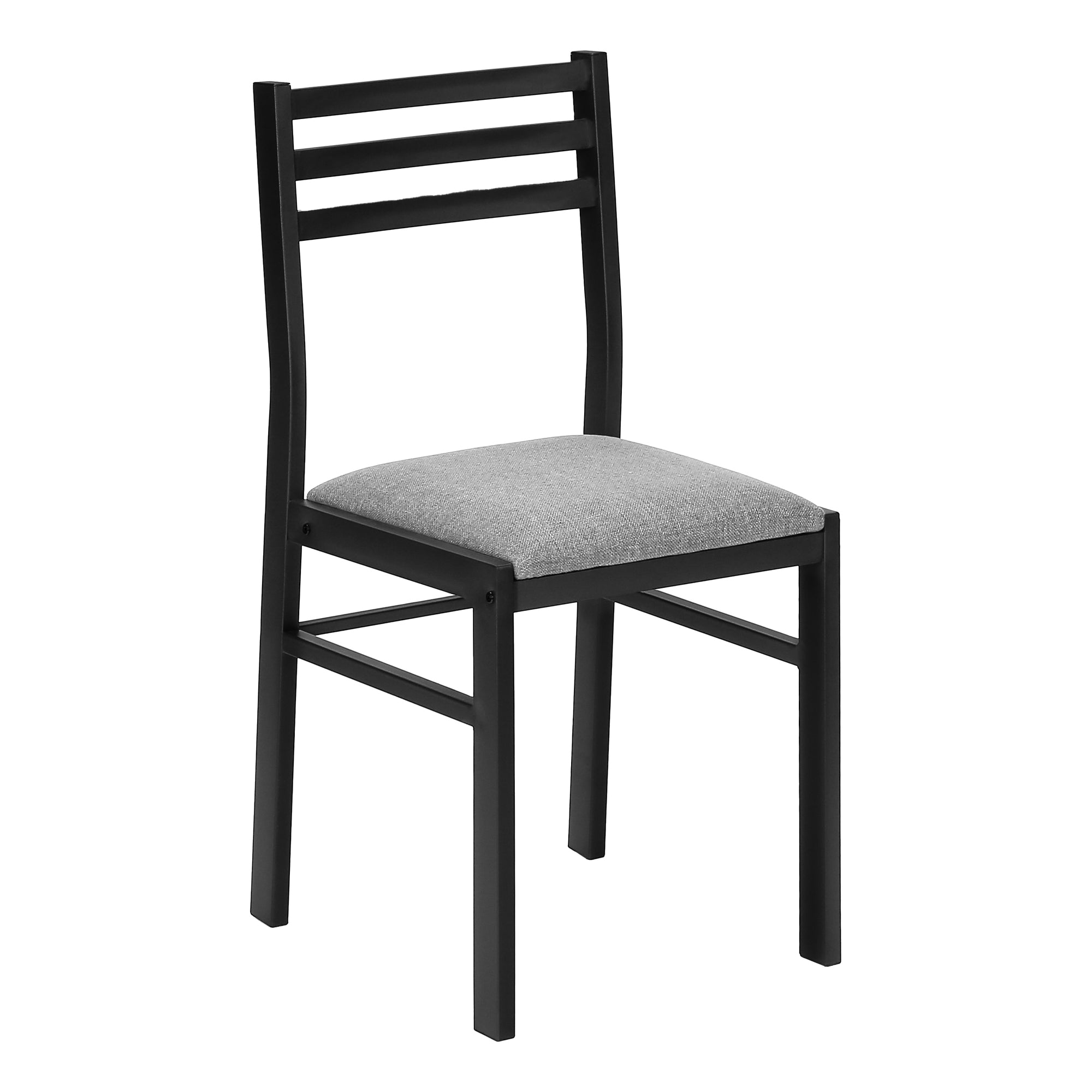 Dining Set - 3pcs Set / Dark Taupe Top / Black Metal-Dining Sets-DECOROLALA