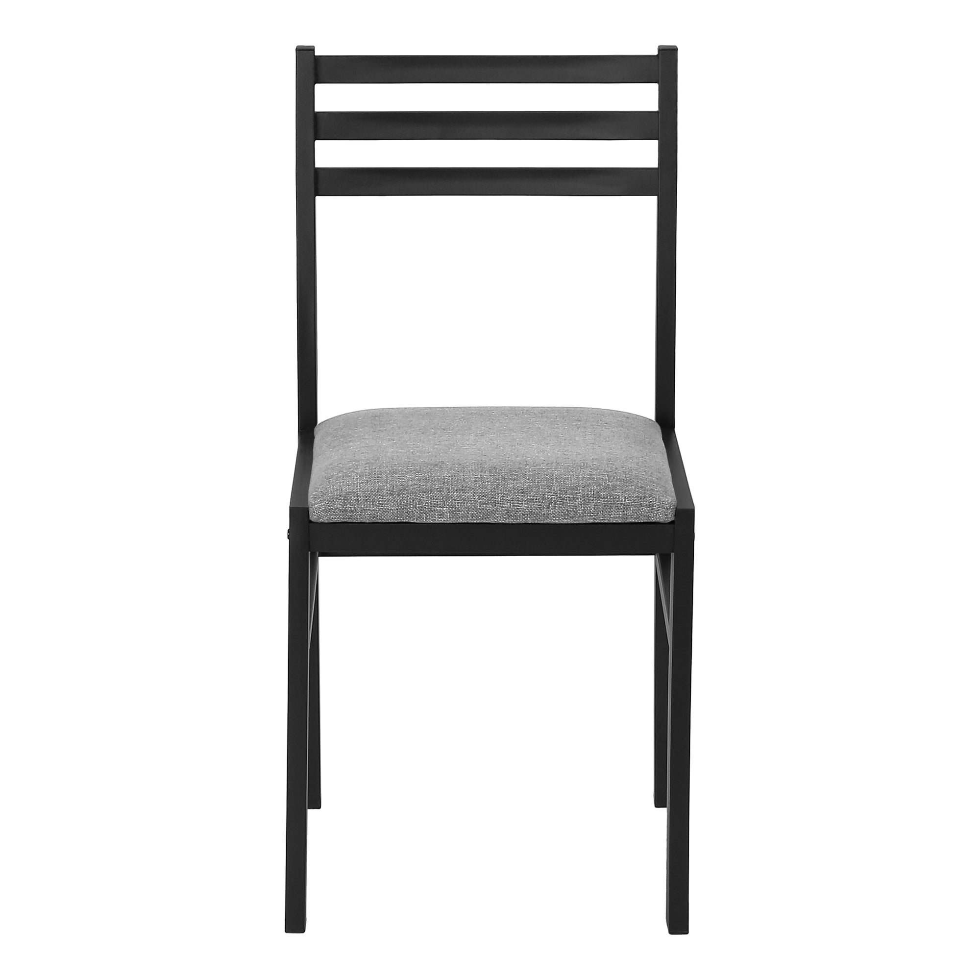 Dining Set - 3pcs Set / Dark Taupe Top / Black Metal-Dining Sets-DECOROLALA
