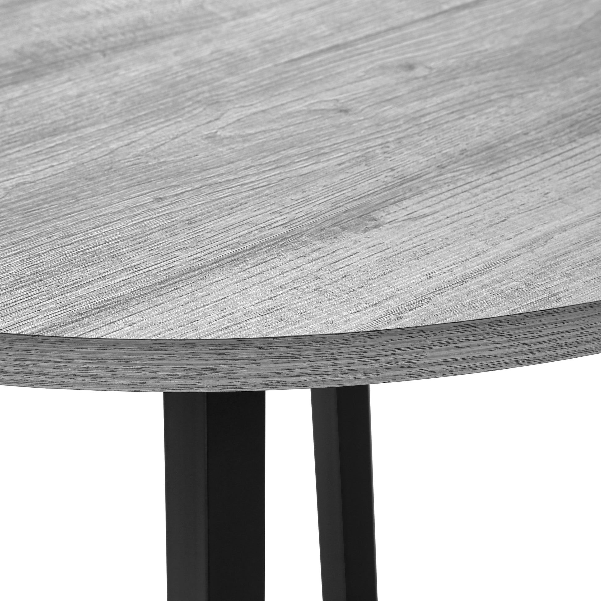 Dining Set - 3pcs Set / Dark Taupe Top / Black Metal-Dining Sets-DECOROLALA