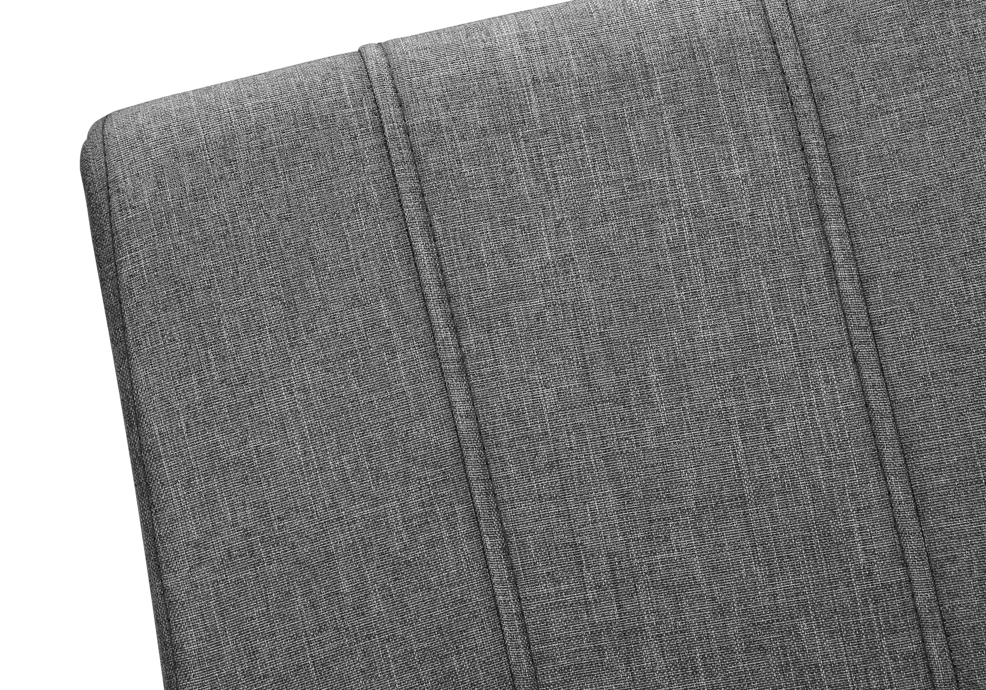 Dining Chair - 2pcs / 39"H / Grey Fabric / Chrome-Dining Chair-DECOROLALA