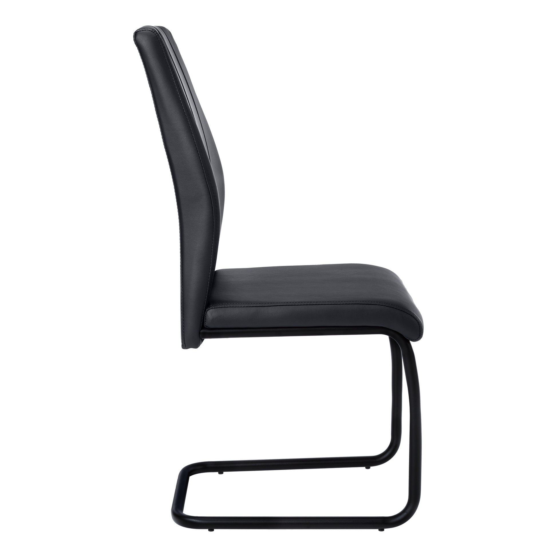 Dining Chair - 2pcs / 39"H / Grey Fabric / Chrome-Dining Chair-DECOROLALA