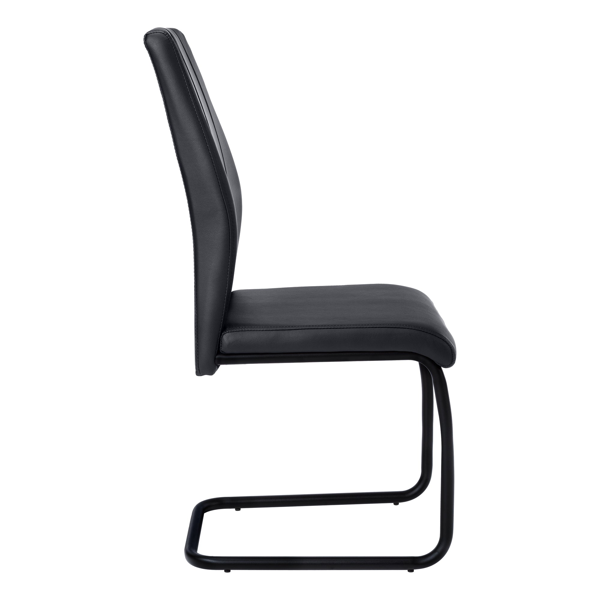 Dining Chair - 2pcs / 39"H / Grey Fabric / Chrome-Dining Chair-DECOROLALA
