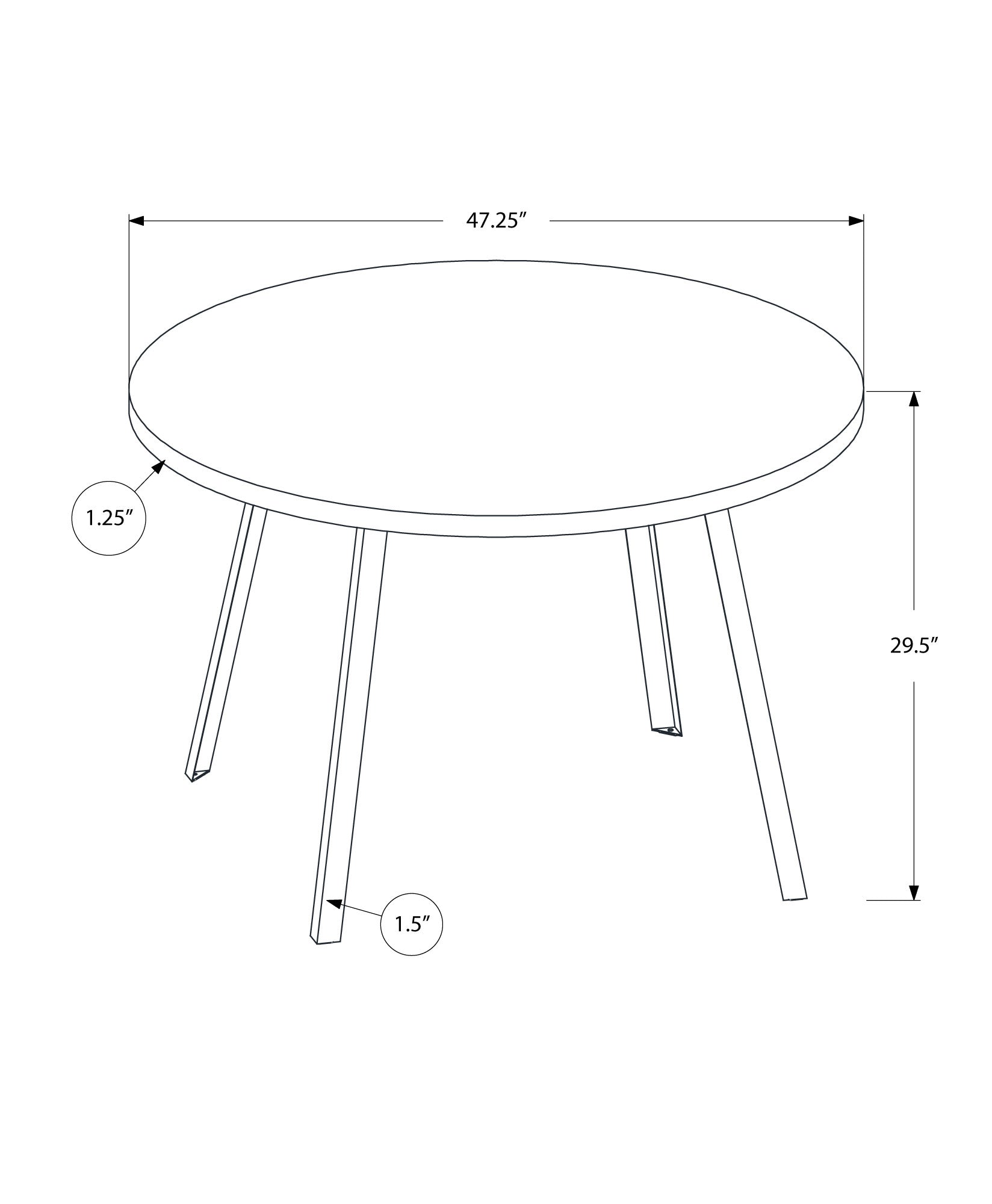 DINING TABLE - 48"DIA/ BLACK RECLAIMED WOOD / BLACK METAL-Dining Tables-DECOROLALA