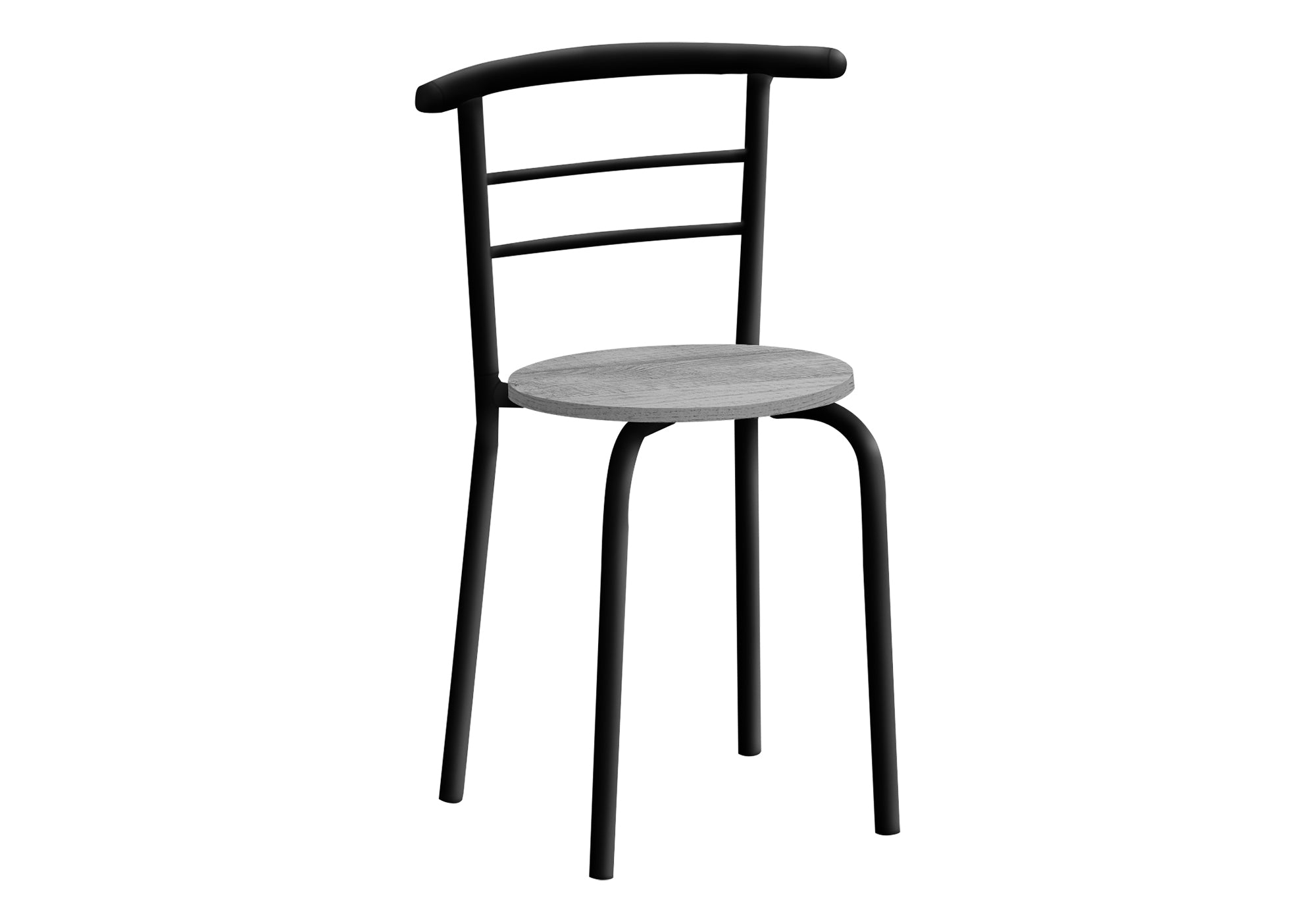 Dining Set - 3pcs Set / Dark Taupe Top / Black Metal-Dining Sets-DECOROLALA