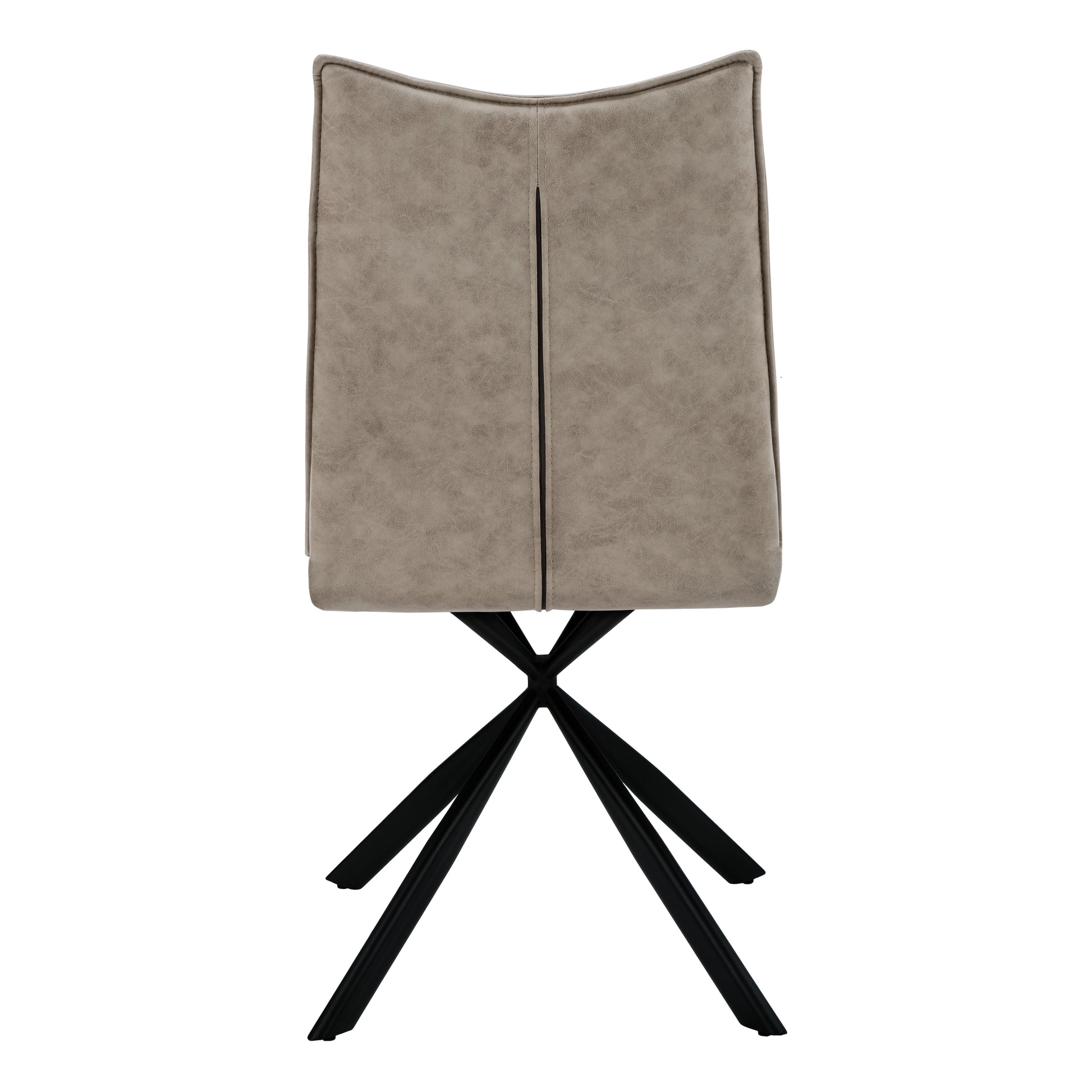 Dining Chair - 2pcs / 36"H / Black Leather-Look / Chrome-Dining Chair-DECOROLALA