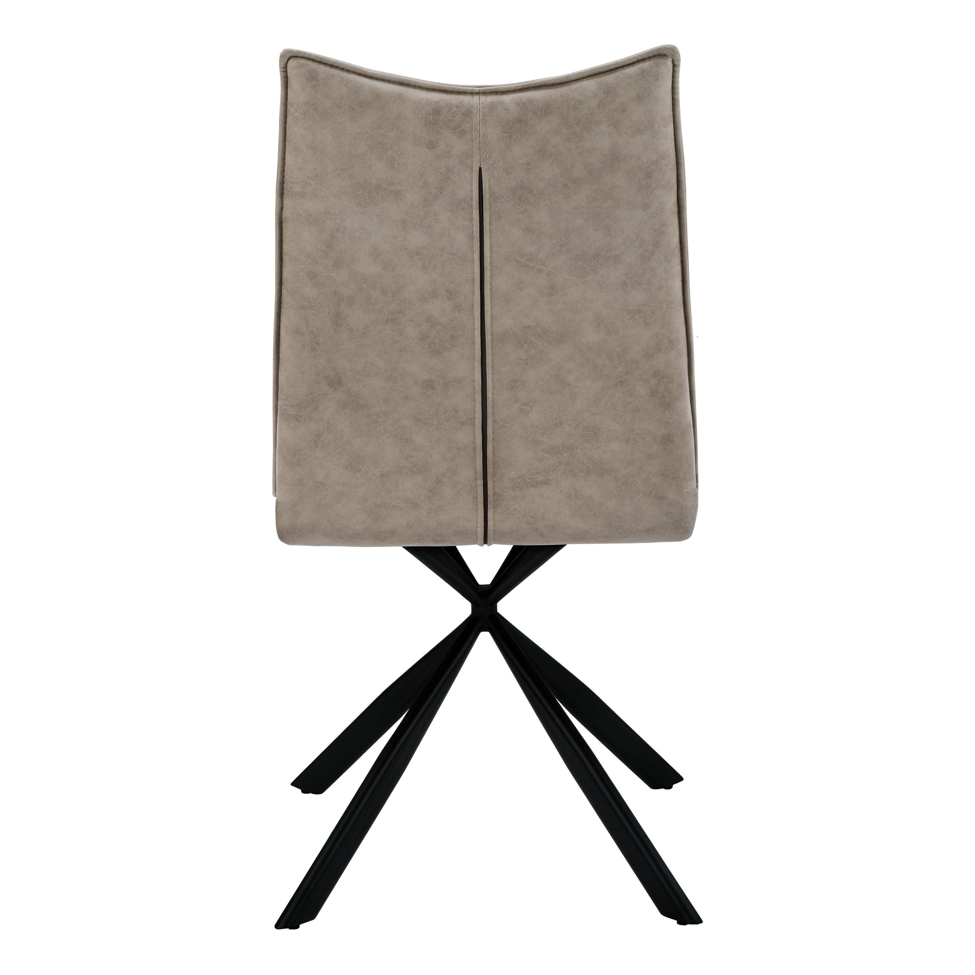 Dining Chair - 2pcs / 36"H / Black Leather-Look / Chrome-Dining Chair-DECOROLALA
