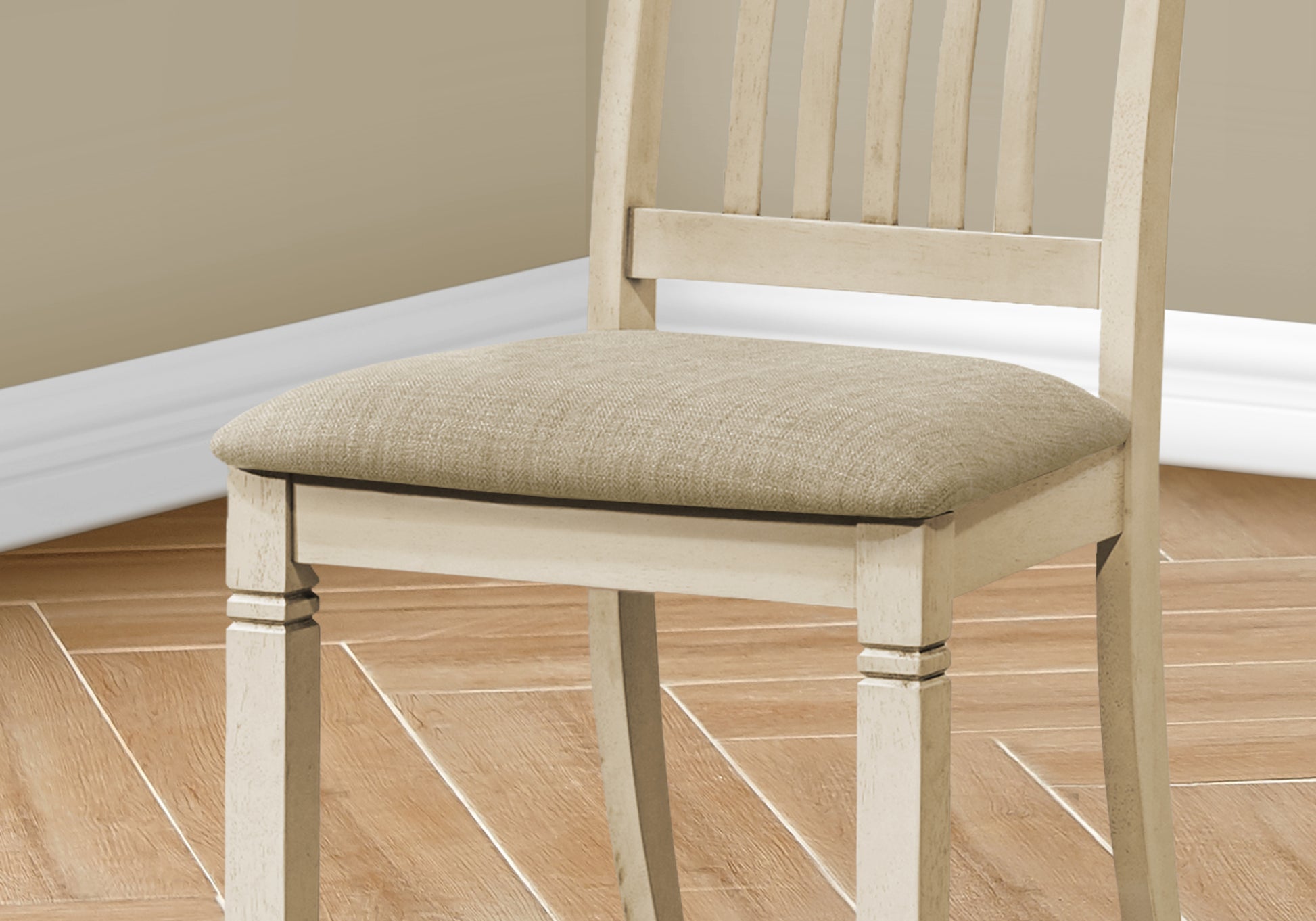 Dining Chair - 2pcs / 38"H Upholstered Grey Fabric-Dining Chair-DECOROLALA