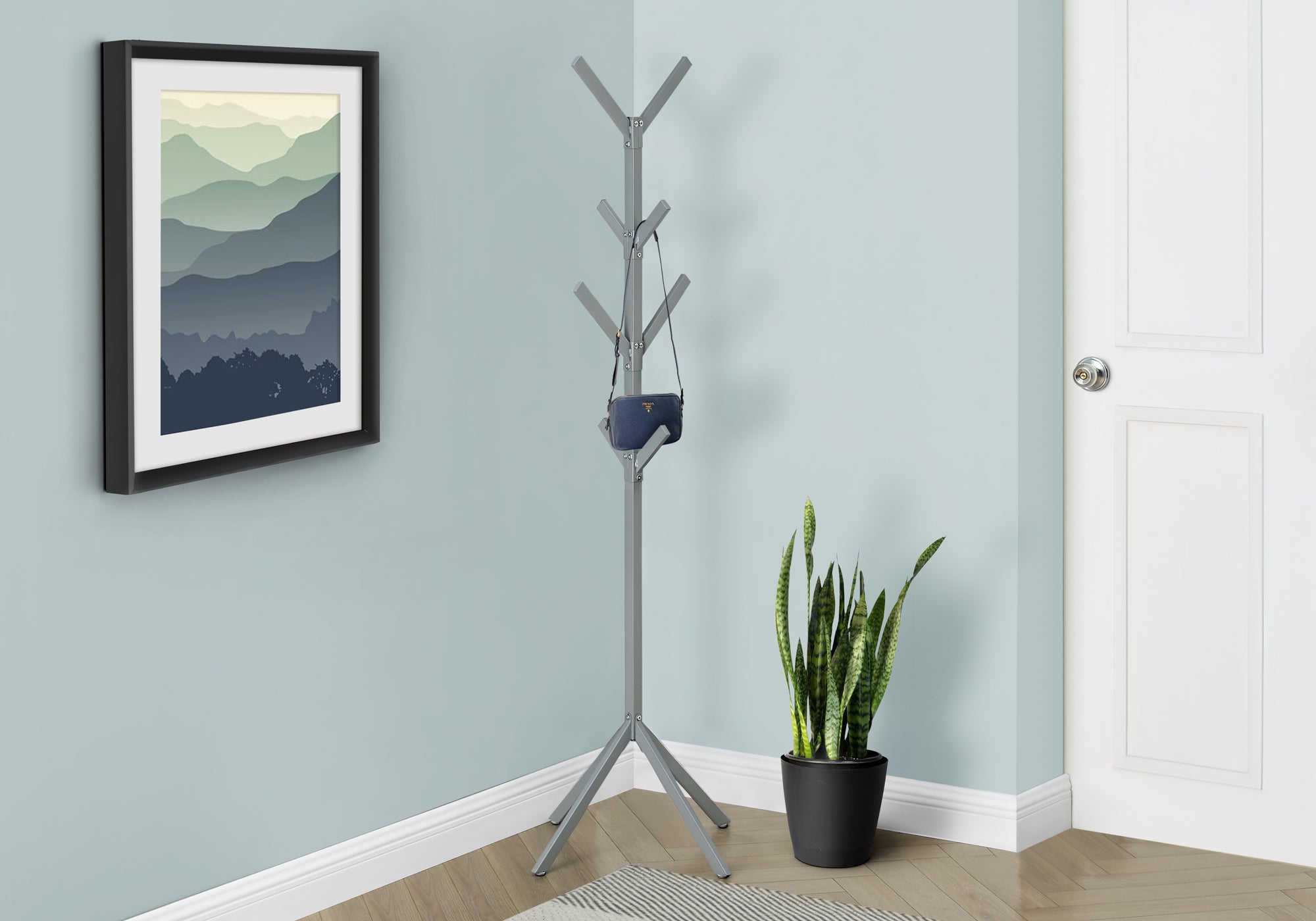 Coat Rack - 70"H / Black Metal-Coat Rack-DECOROLALA