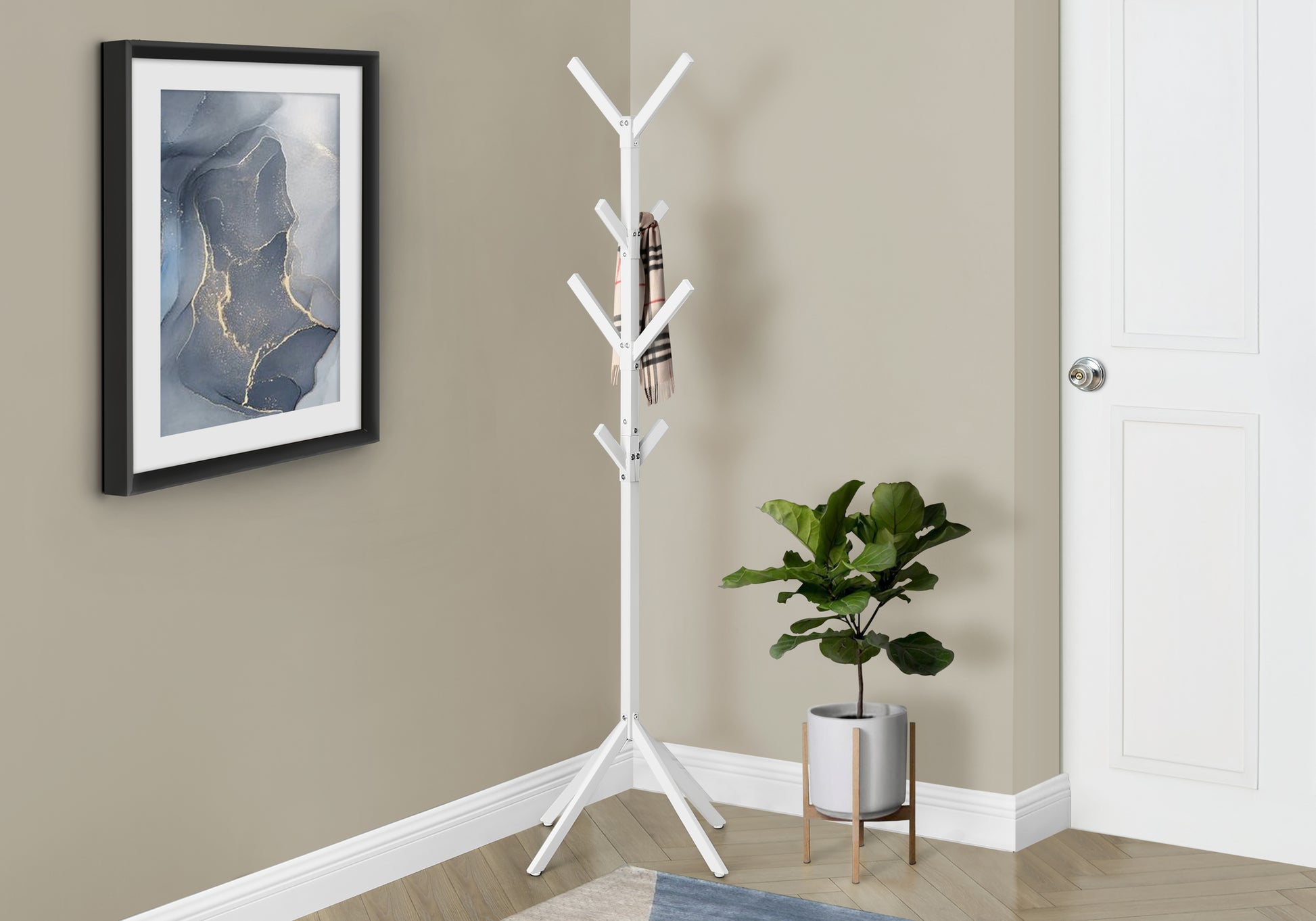 Coat Rack - 70"H / Black Metal-Coat Rack-DECOROLALA