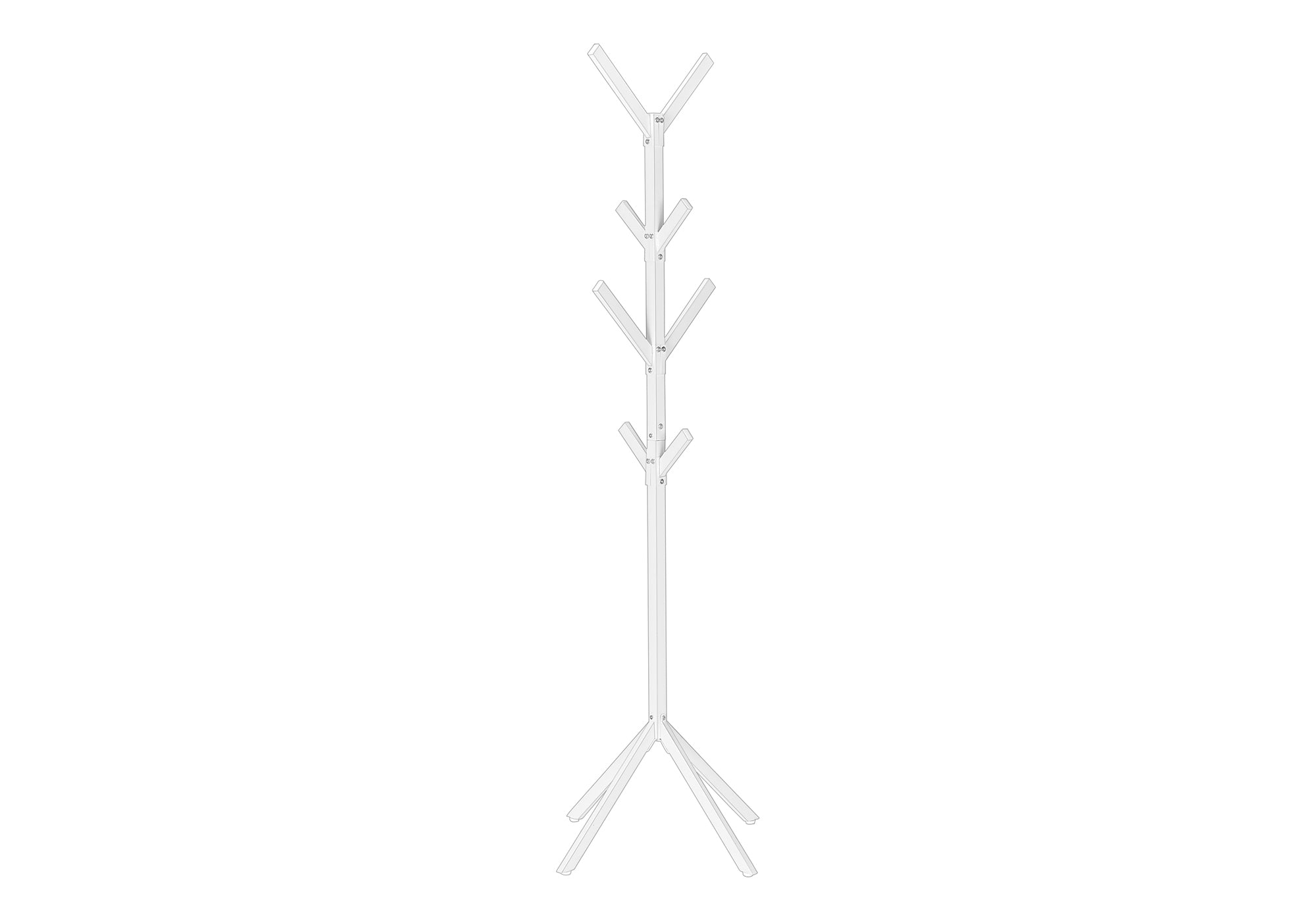 Coat Rack - 70"H / Black Metal-Coat Rack-DECOROLALA