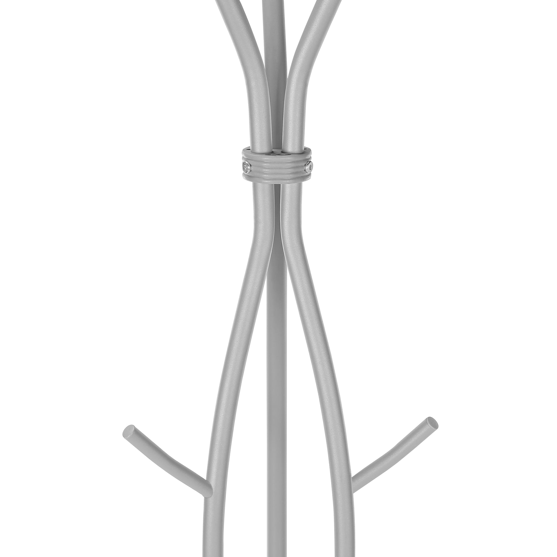 Coat Rack - 74"H / Hammered Silver Metal-Coat Rack-DECOROLALA