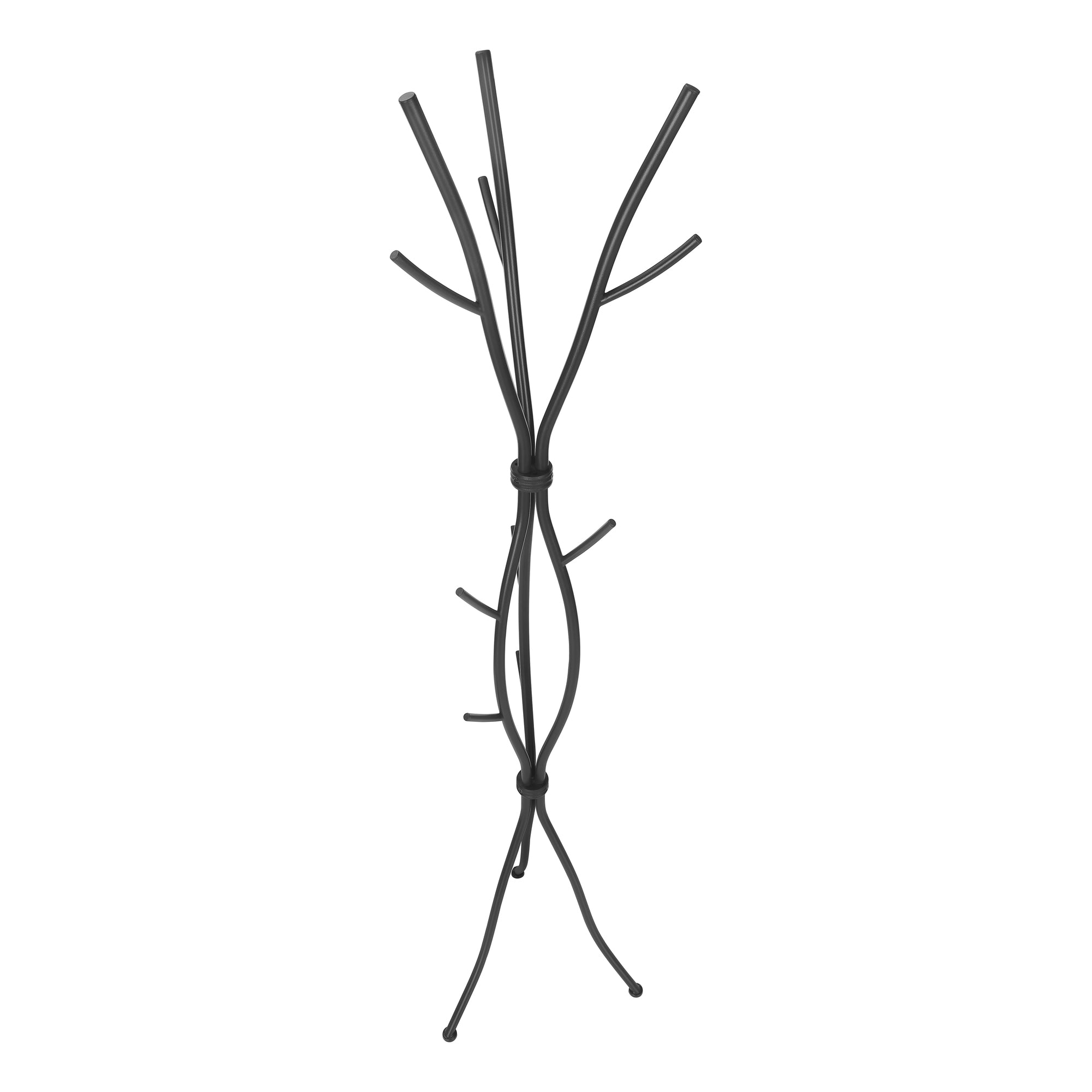 Coat Rack - 74"H / Hammered Silver Metal-Coat Rack-DECOROLALA
