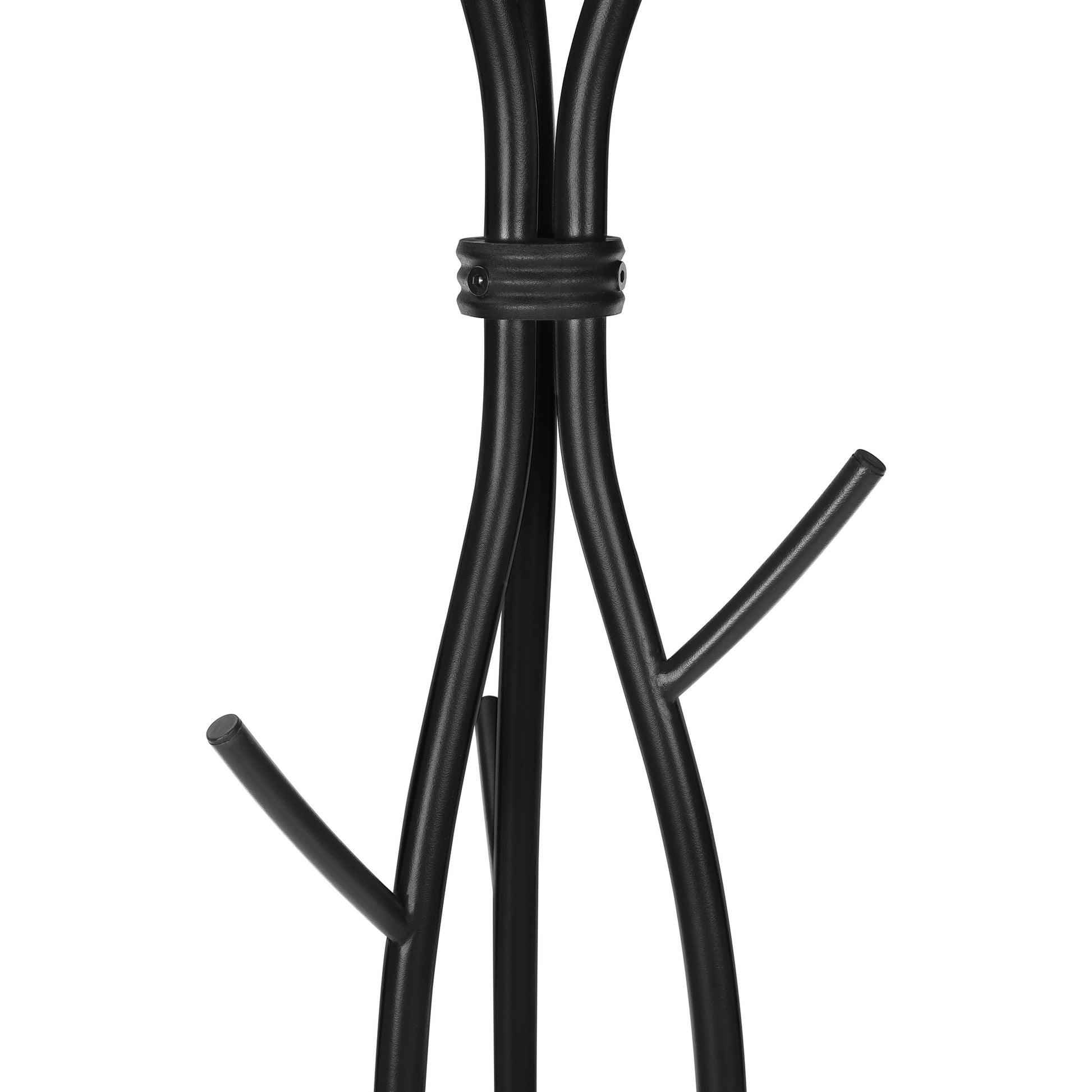 Coat Rack - 74"H / Hammered Silver Metal-Coat Rack-DECOROLALA