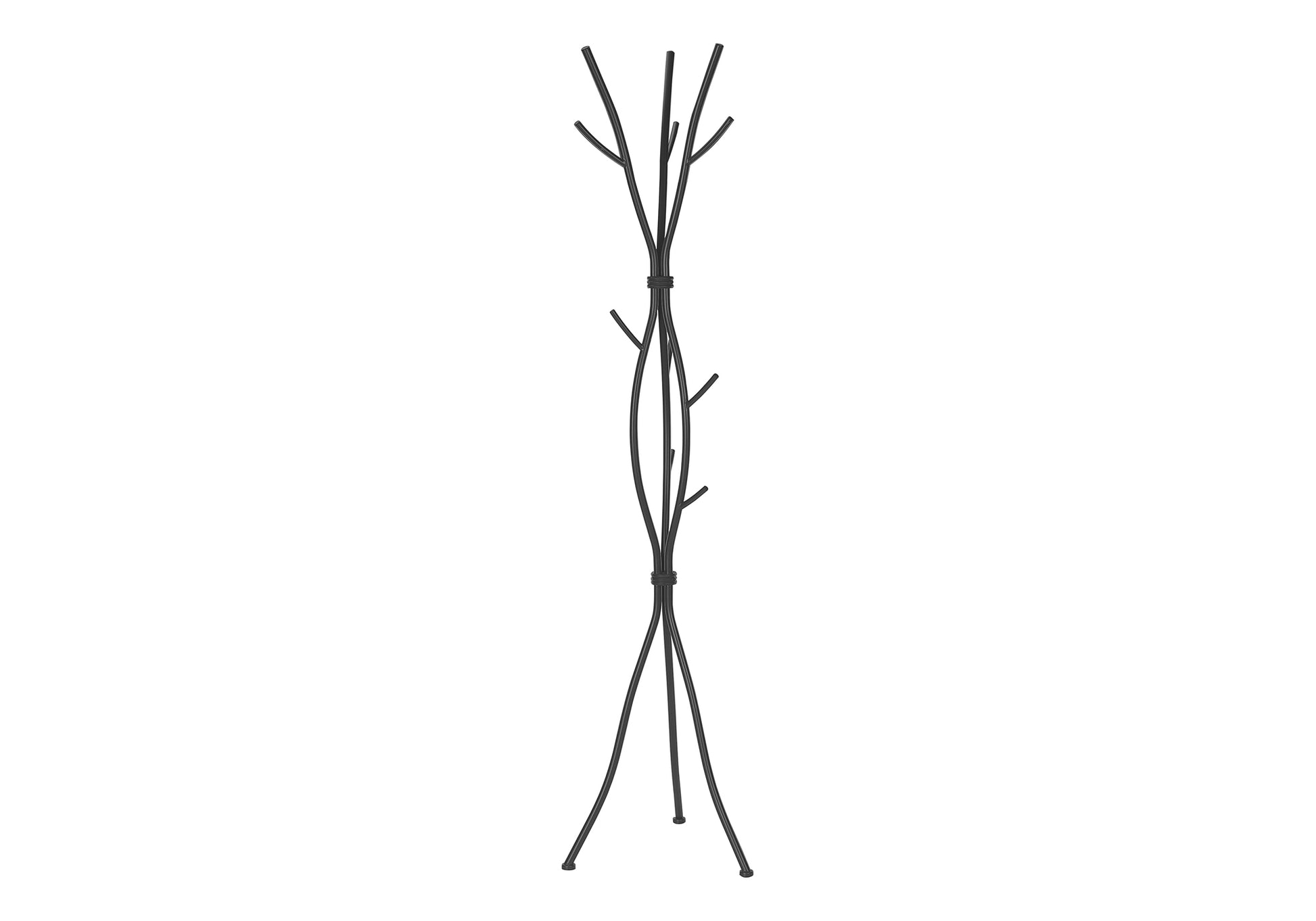 Coat Rack - 74"H / Hammered Silver Metal-Coat Rack-DECOROLALA