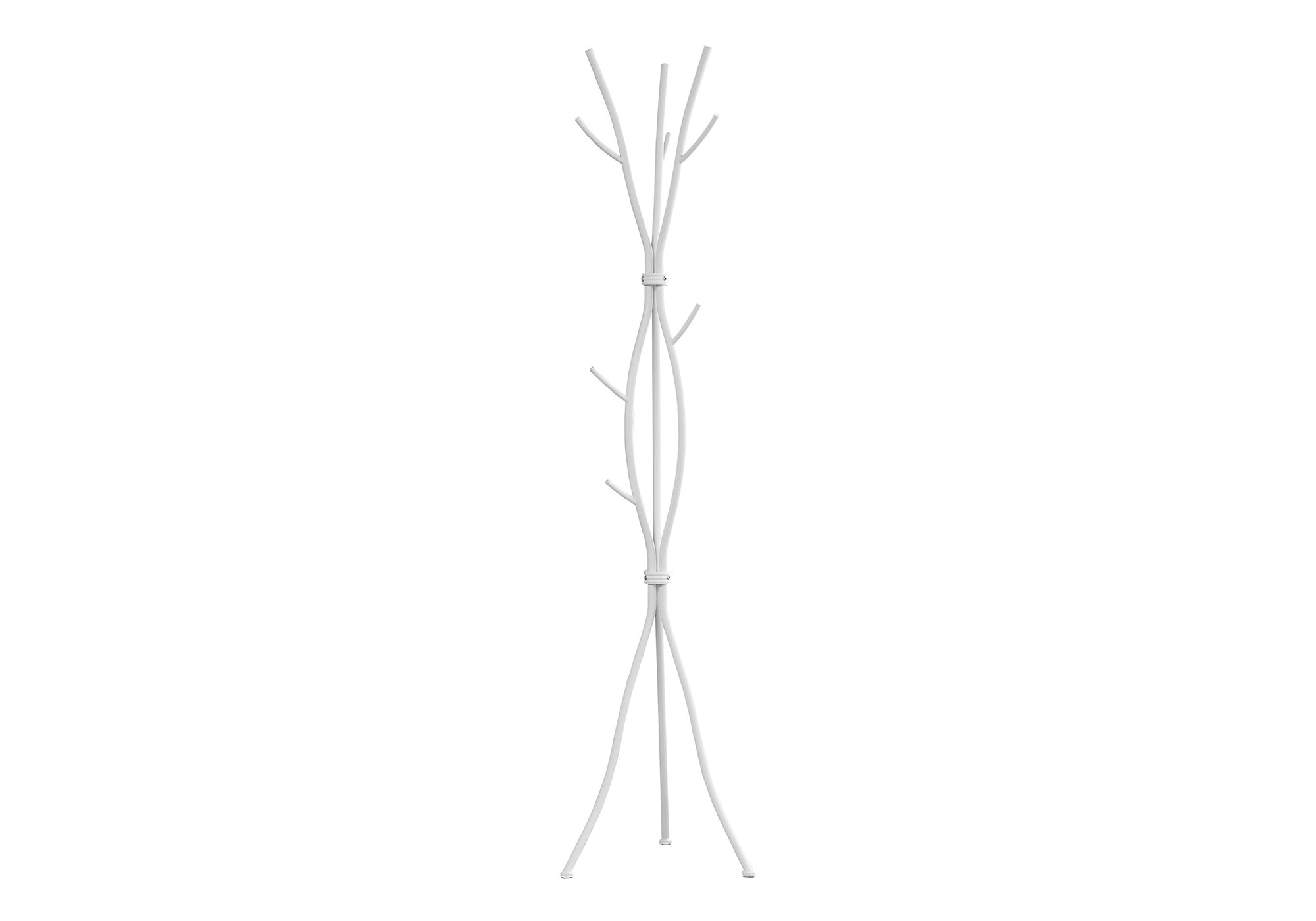 Coat Rack - 74"H / Hammered Silver Metal-Coat Rack-DECOROLALA
