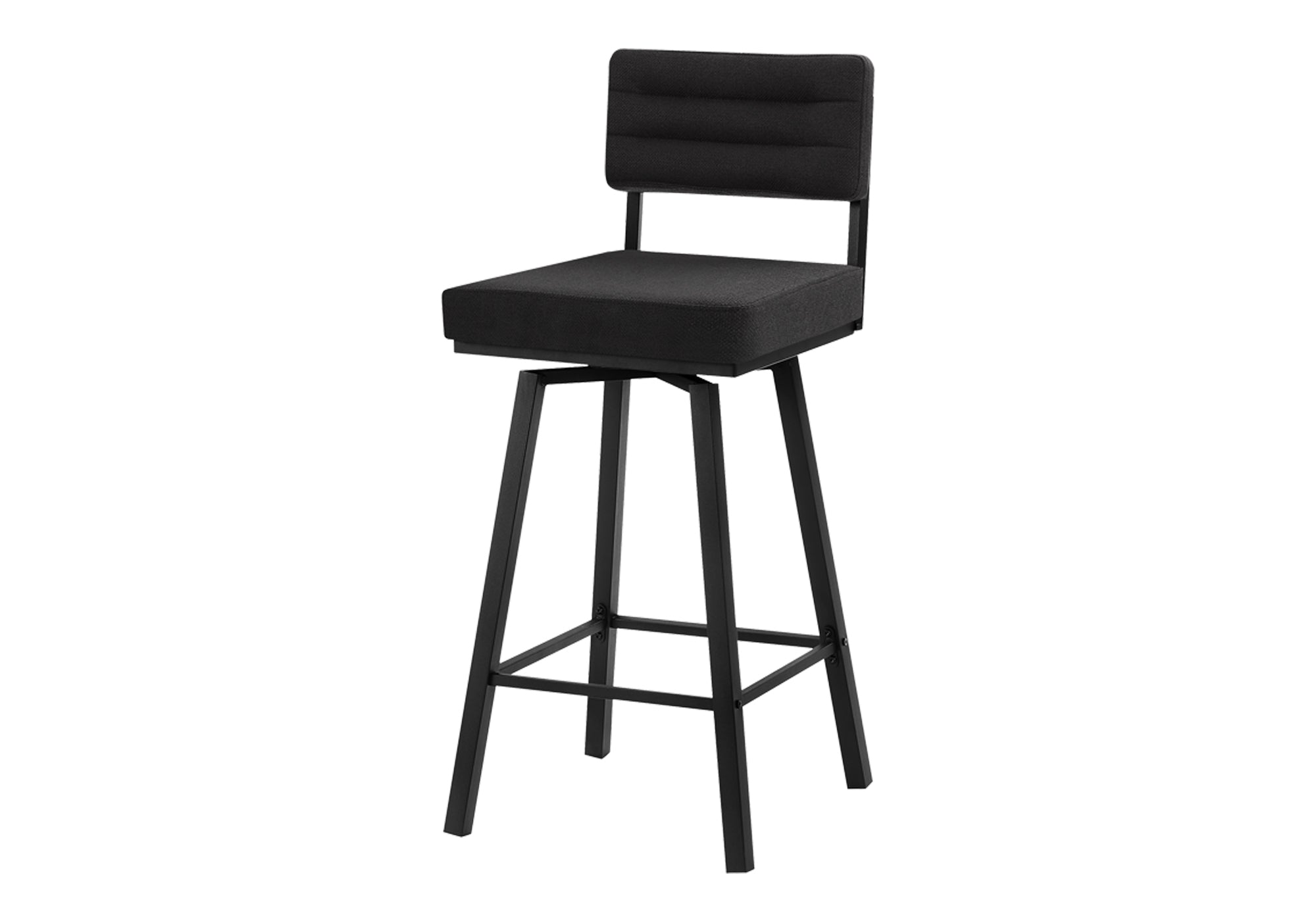 Tabourets de bar pivotants modernes - Lot de 2 aspect cuir 40" métal