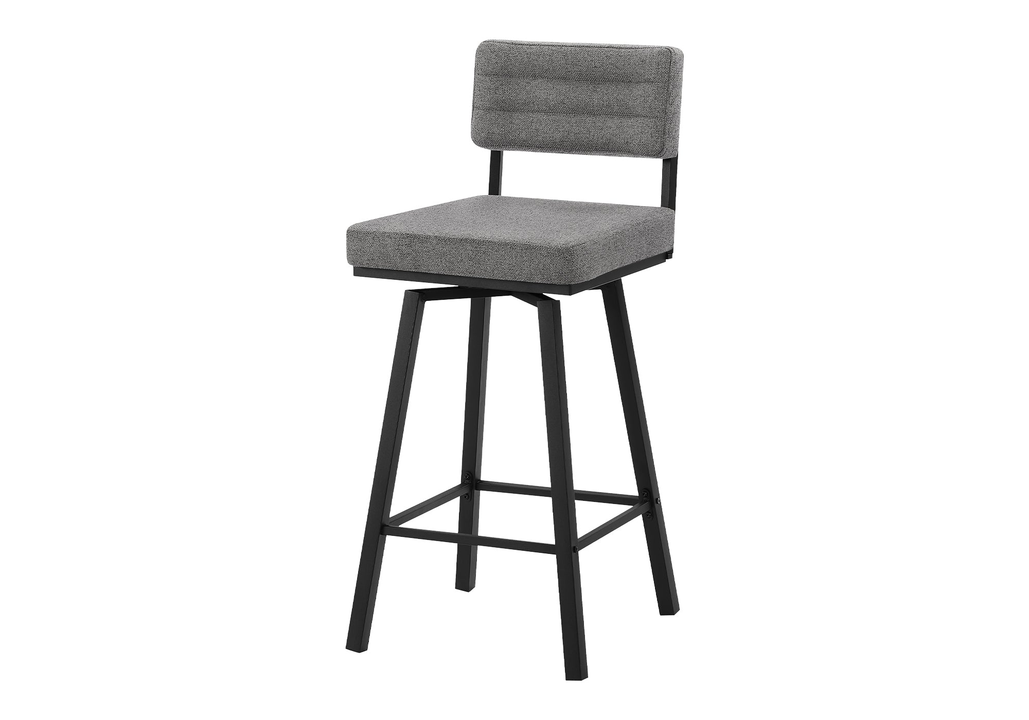 Tabourets de bar pivotants modernes - Lot de 2 aspect cuir 40" métal