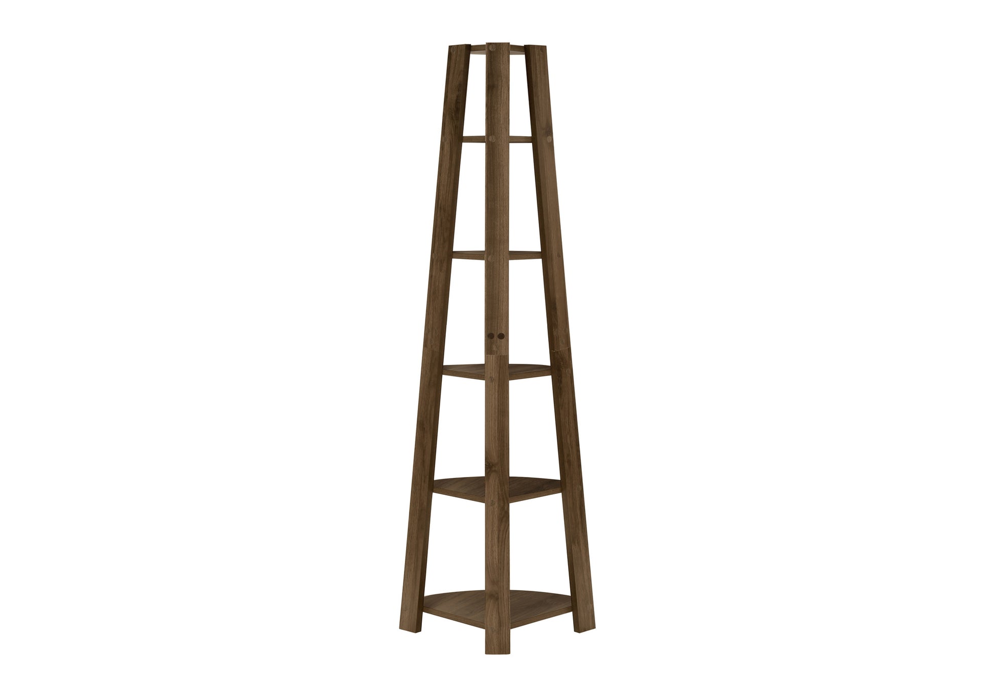 Bookcase - 72""H / Industrial Grey Corner Accent Etagere-Bookshelf-DECOROLALA