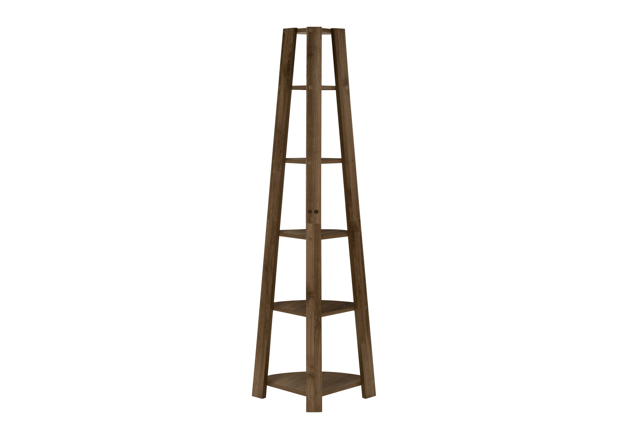 Bookcase - 72""H / Industrial Grey Corner Accent Etagere-Bookshelf-DECOROLALA