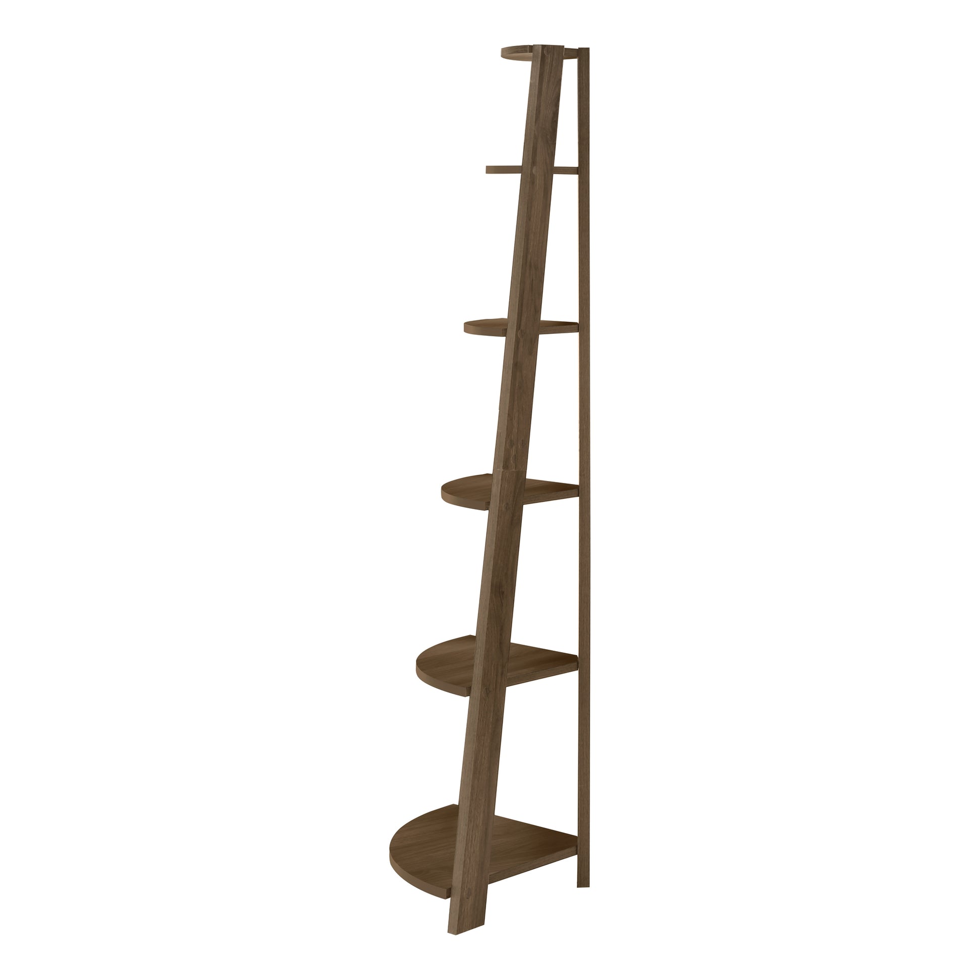 Bookcase - 72""H / Industrial Grey Corner Accent Etagere-Bookshelf-DECOROLALA
