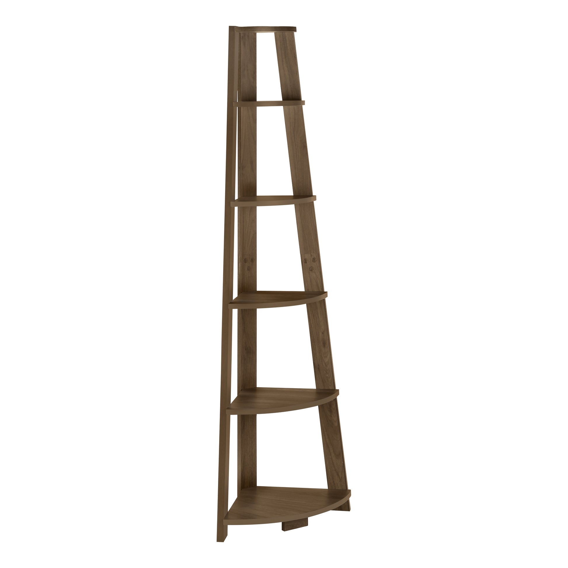 Bookcase - 72""H / Industrial Grey Corner Accent Etagere-Bookshelf-DECOROLALA