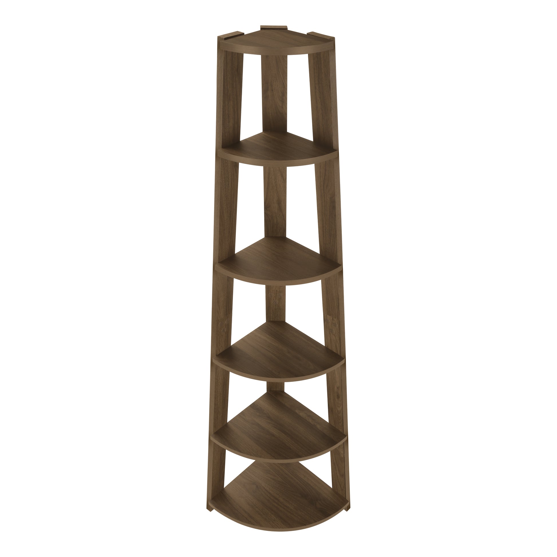 Bookcase - 72""H / Industrial Grey Corner Accent Etagere-Bookshelf-DECOROLALA