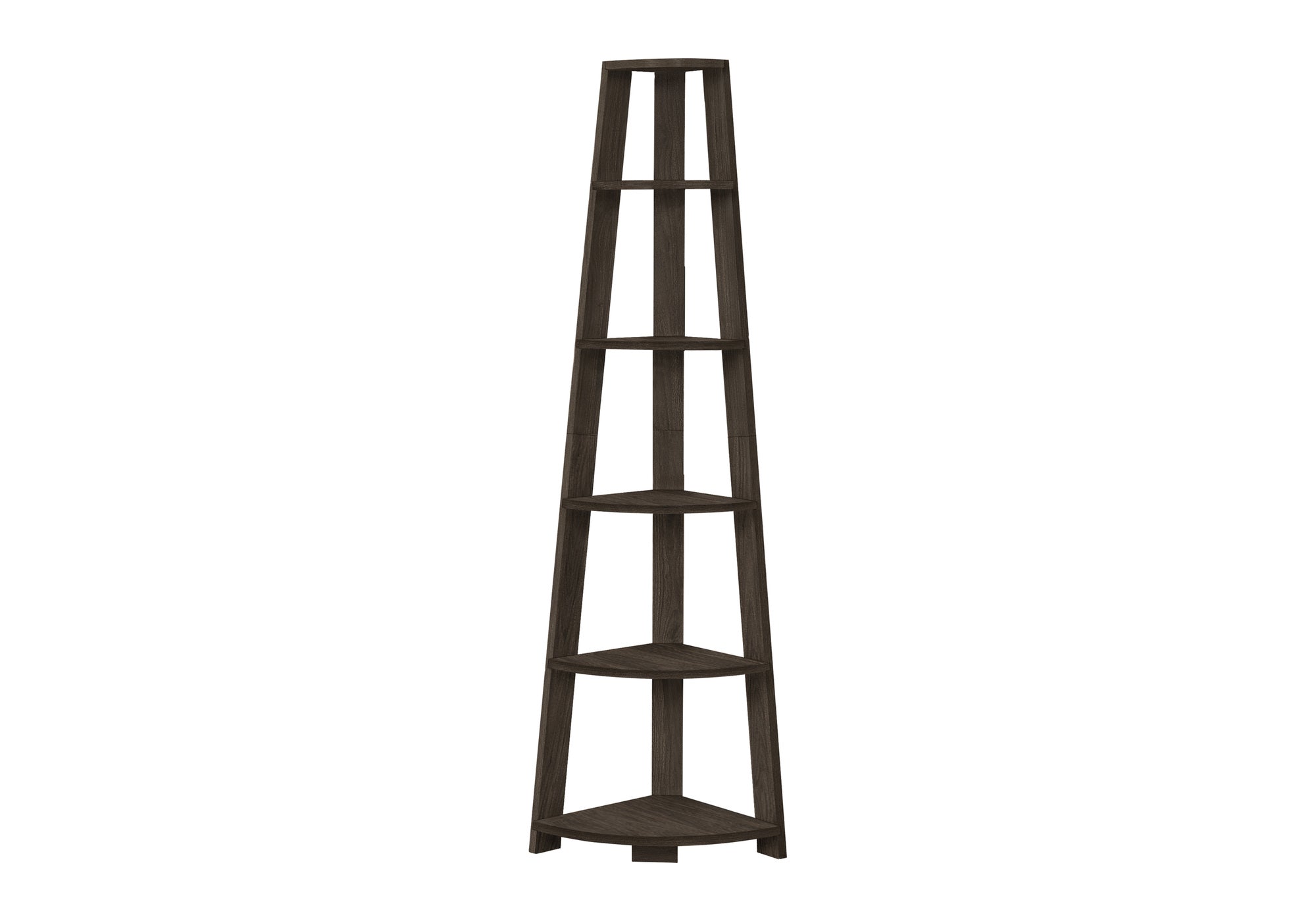 Bookcase - 72""H / Industrial Grey Corner Accent Etagere-Bookshelf-DECOROLALA