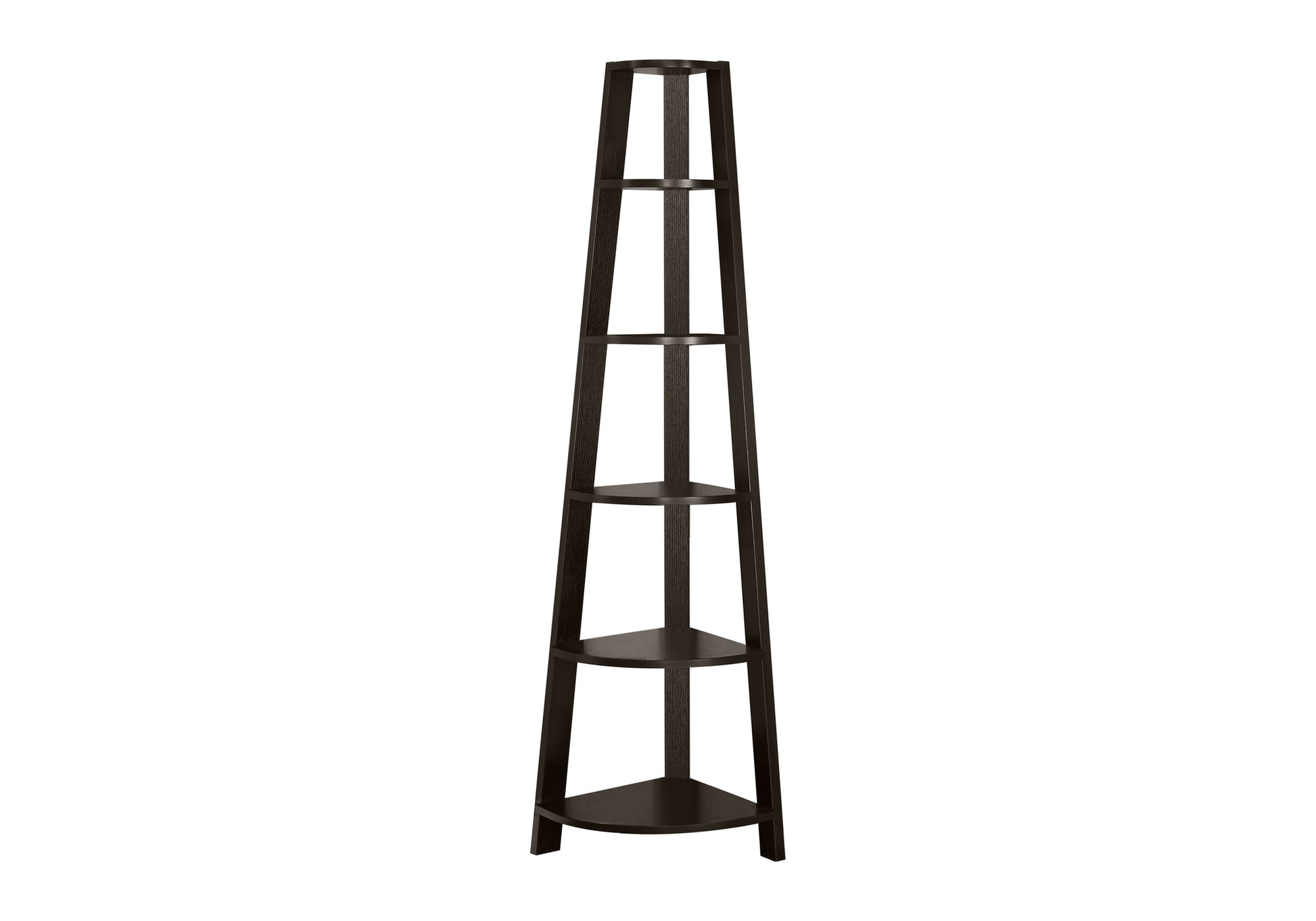 Bookcase - 72""H / Industrial Grey Corner Accent Etagere-Bookshelf-DECOROLALA