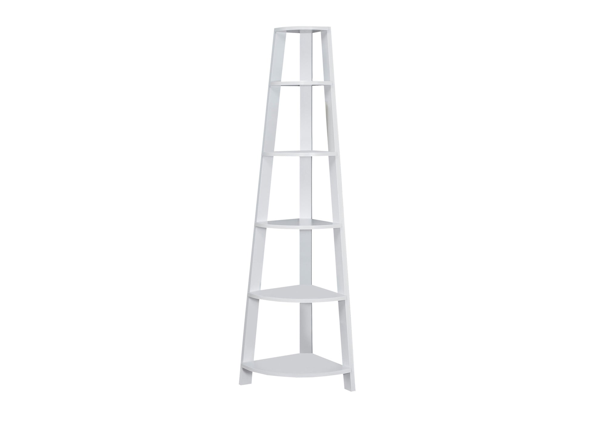Bookcase - 72""H / Industrial Grey Corner Accent Etagere-Bookshelf-DECOROLALA