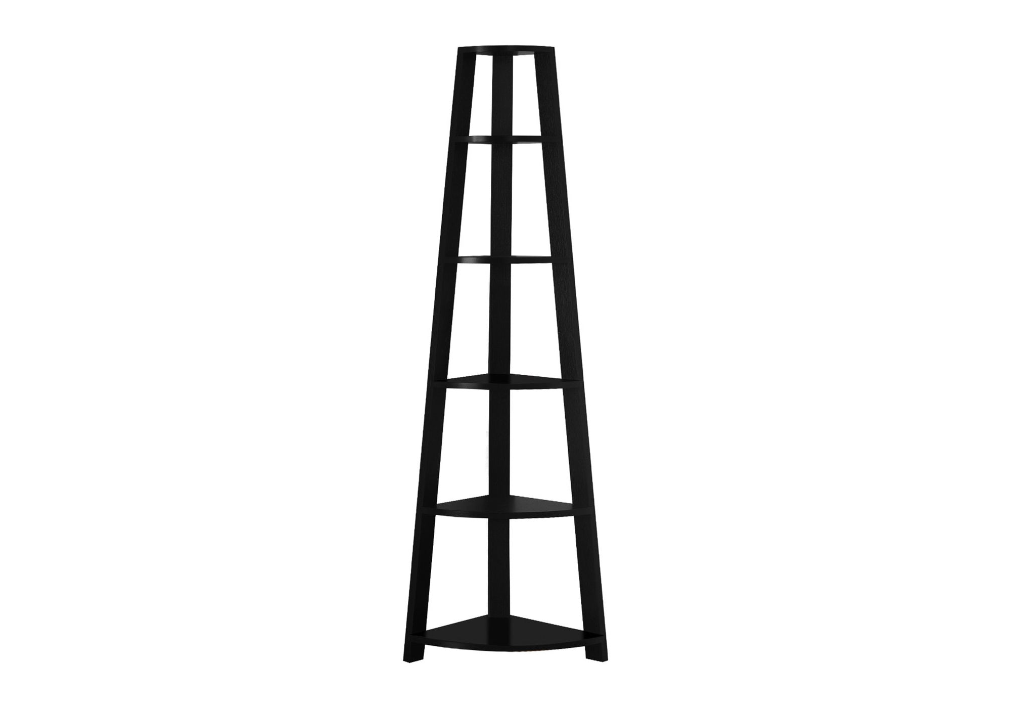 Bookcase - 72""H / Industrial Grey Corner Accent Etagere-Bookshelf-DECOROLALA