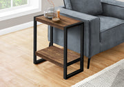 Accent Table - Brown Reclaimed Wood-Look / Black Metal-Accent Table-DECOROLALA
