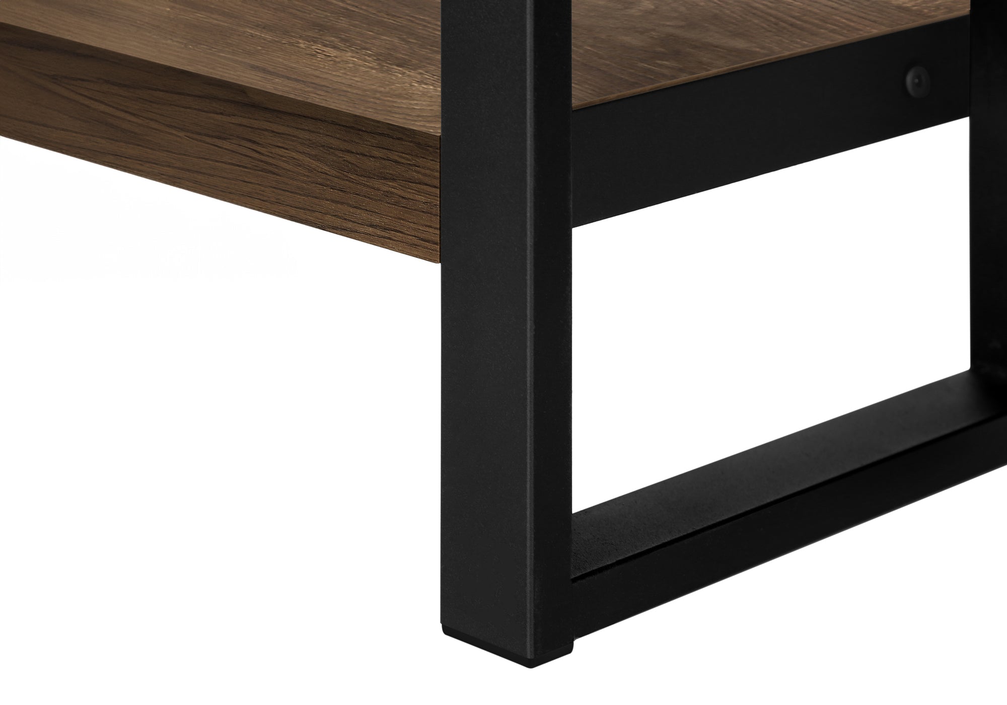 Accent Table - Brown Reclaimed Wood-Look / Black Metal-Accent Table-DECOROLALA