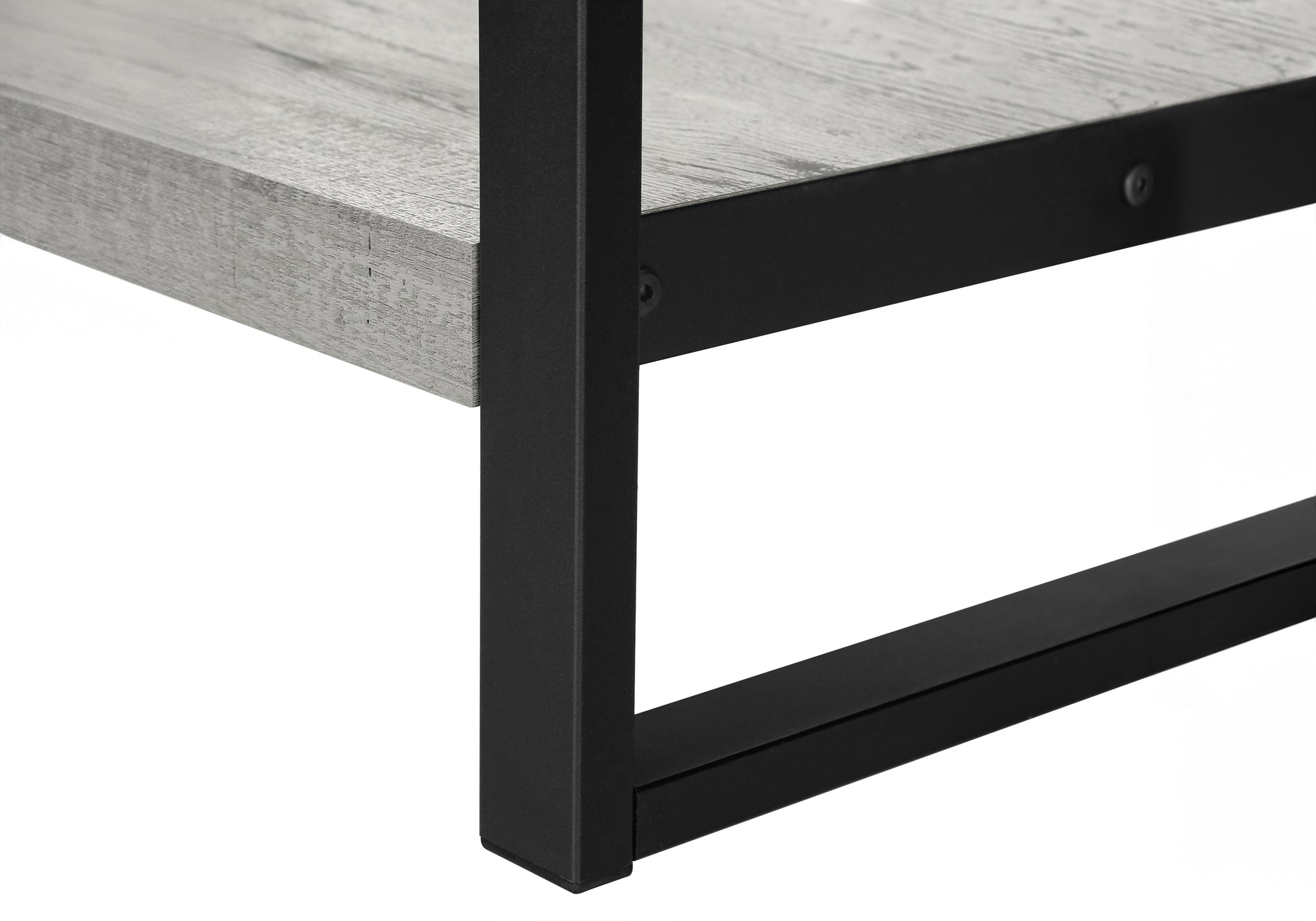 Accent Table - Brown Reclaimed Wood-Look / Black Metal-Accent Table-DECOROLALA