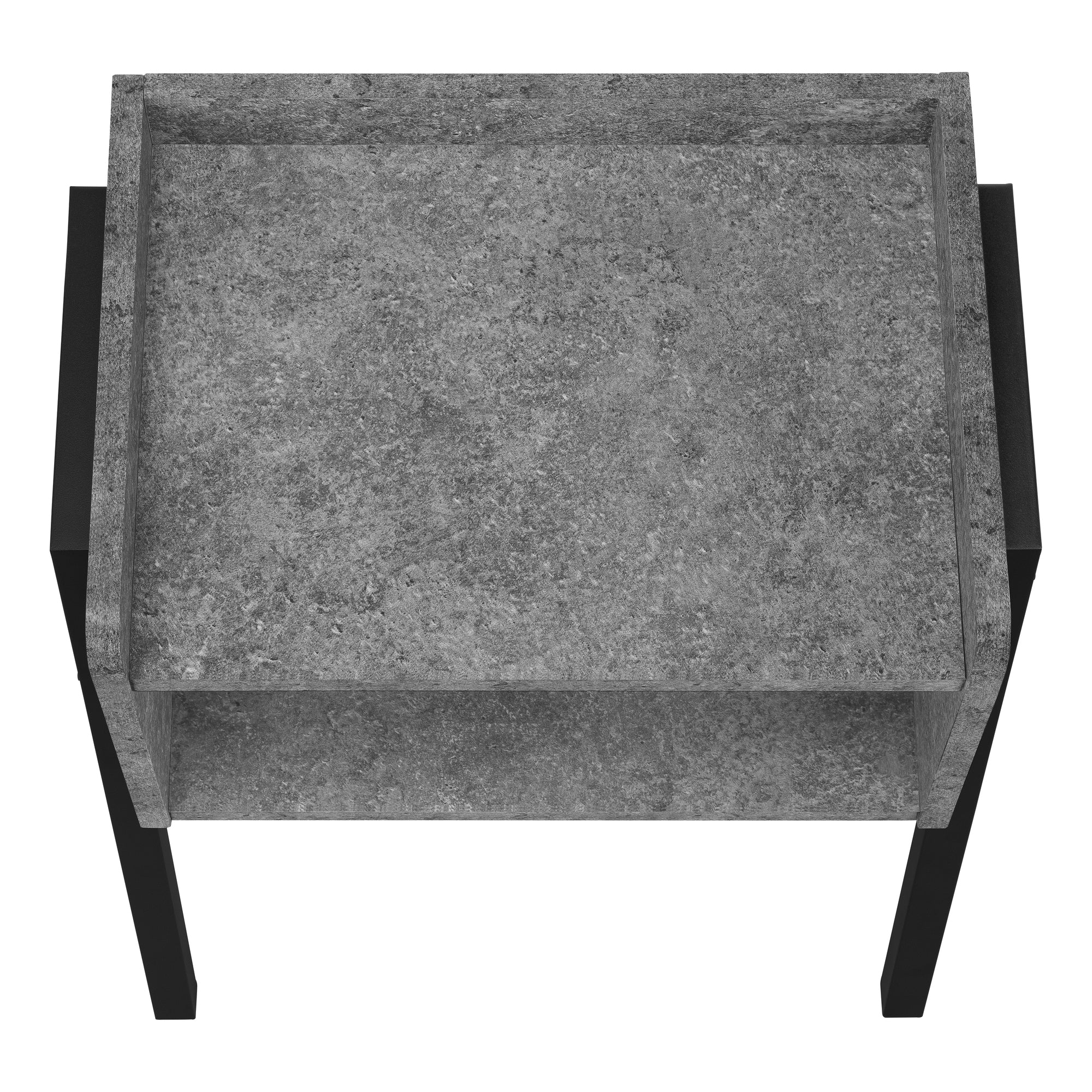Accent Table - 23"H / Brown Reclaimed-Look / Black Metal-Accent Table-DECOROLALA