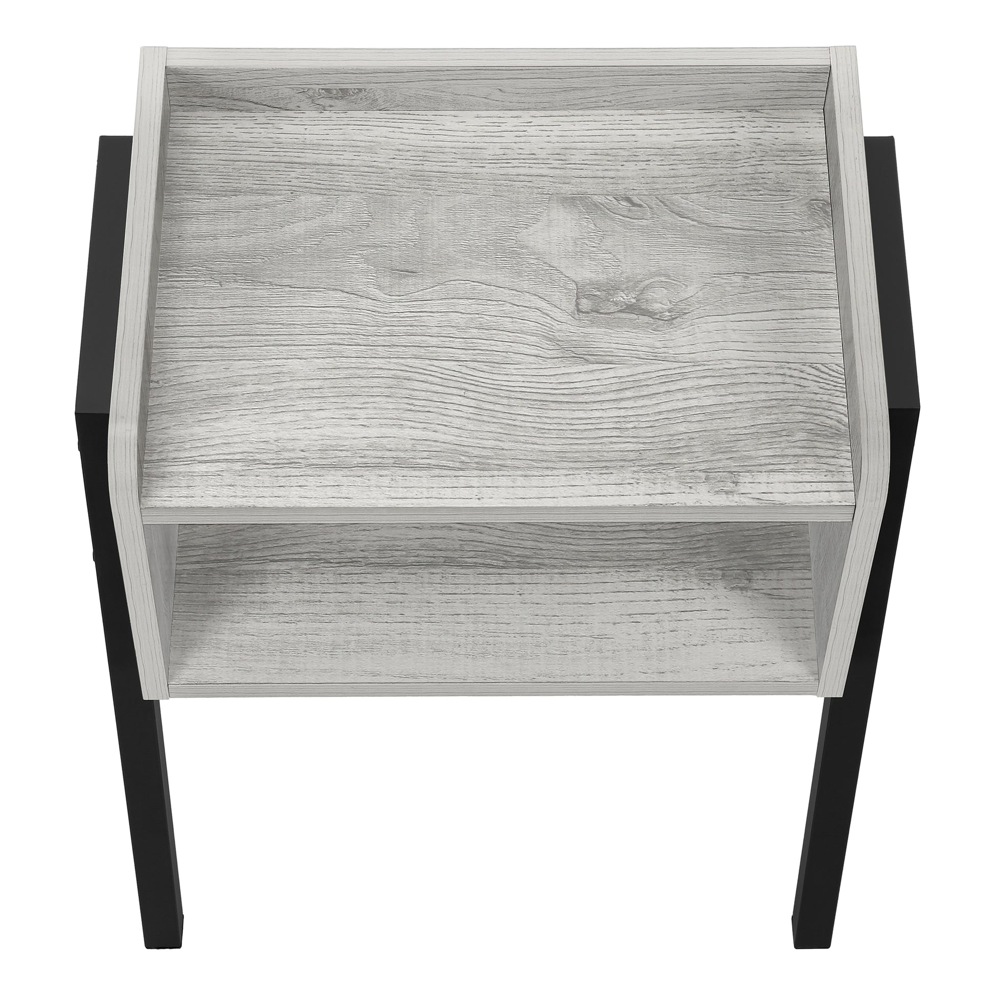 Accent Table - 23"H / Brown Reclaimed-Look / Black Metal-Accent Table-DECOROLALA