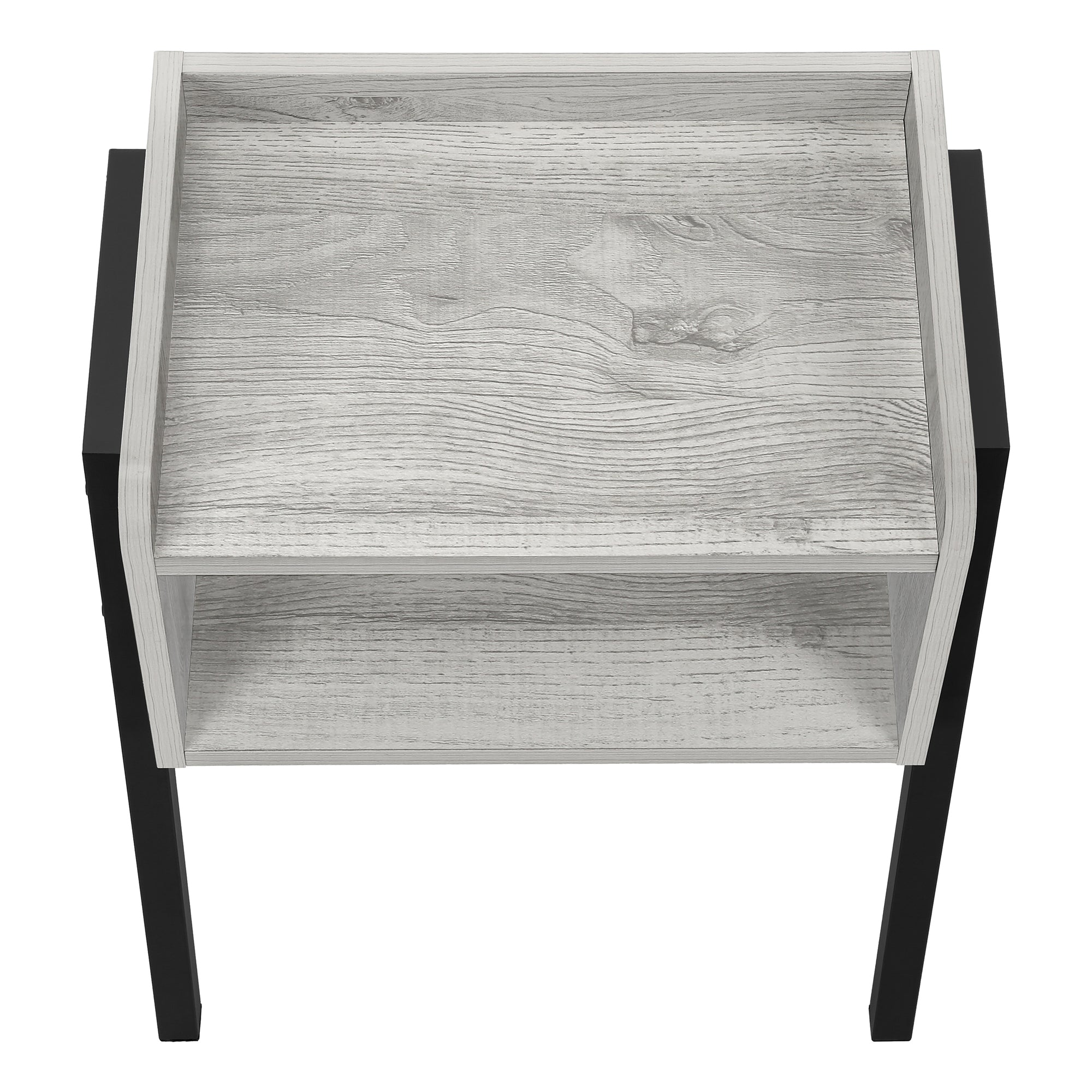 Accent Table - 23"H / Brown Reclaimed-Look / Black Metal-Accent Table-DECOROLALA