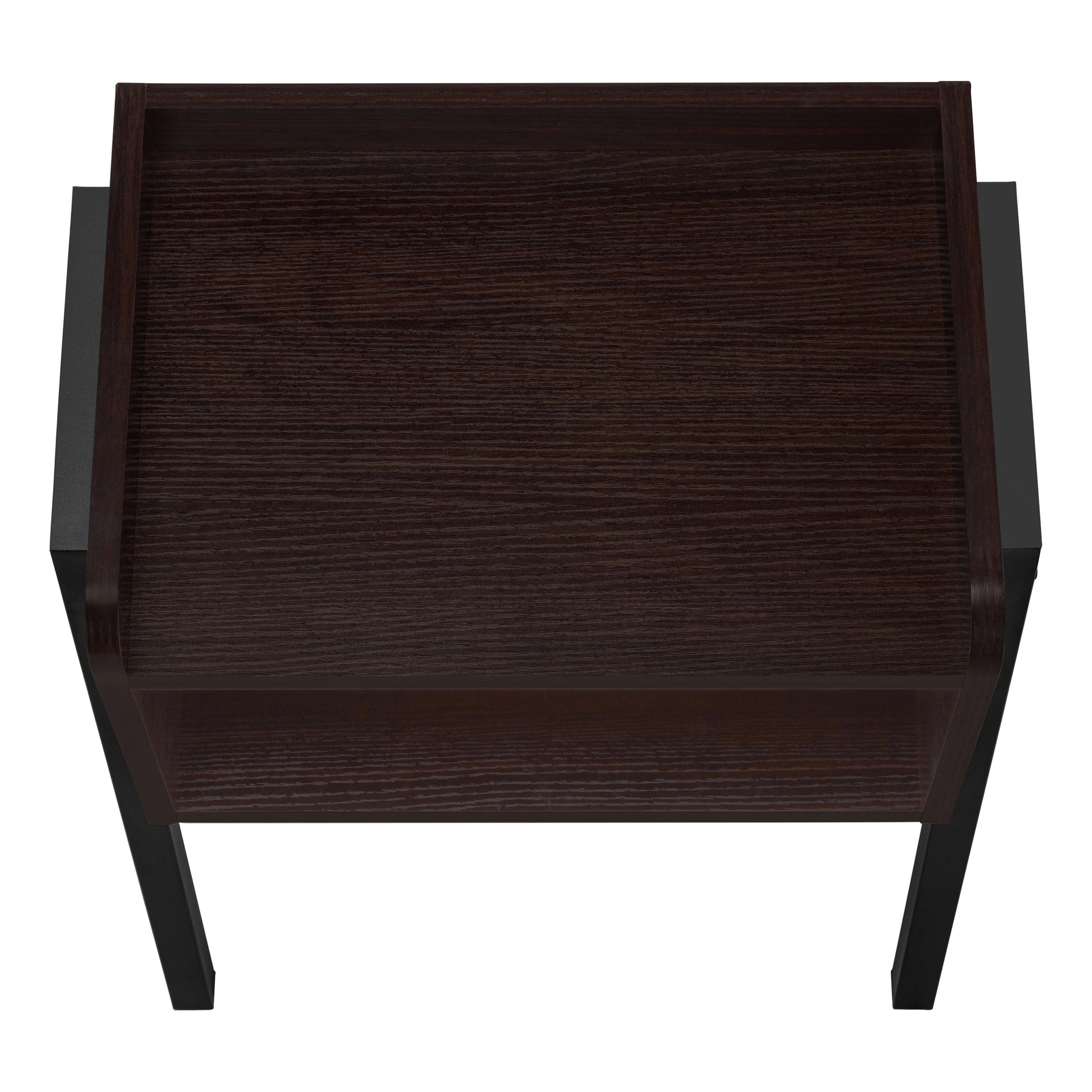 Accent Table - 23"H / Brown Reclaimed-Look / Black Metal-Accent Table-DECOROLALA