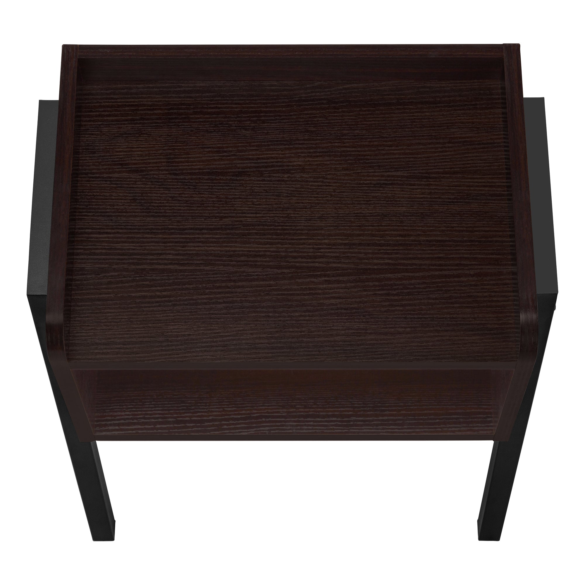 Accent Table - 23"H / Brown Reclaimed-Look / Black Metal-Accent Table-DECOROLALA